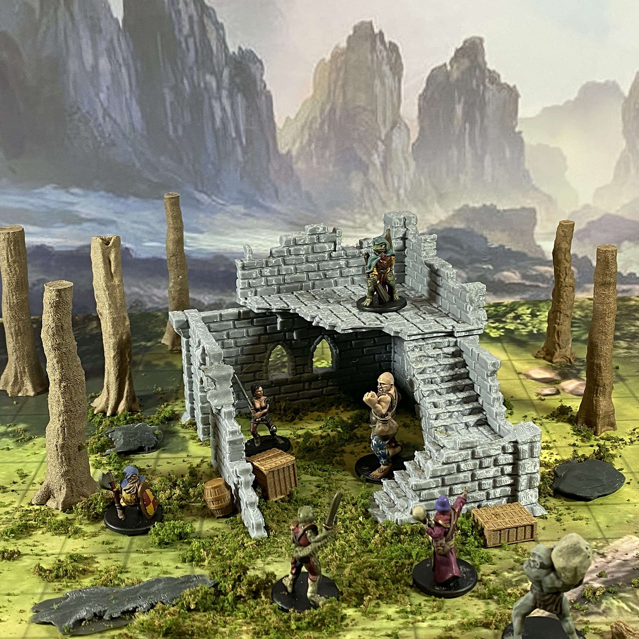 Extruded Gaming Building Ruins Set 2A 4