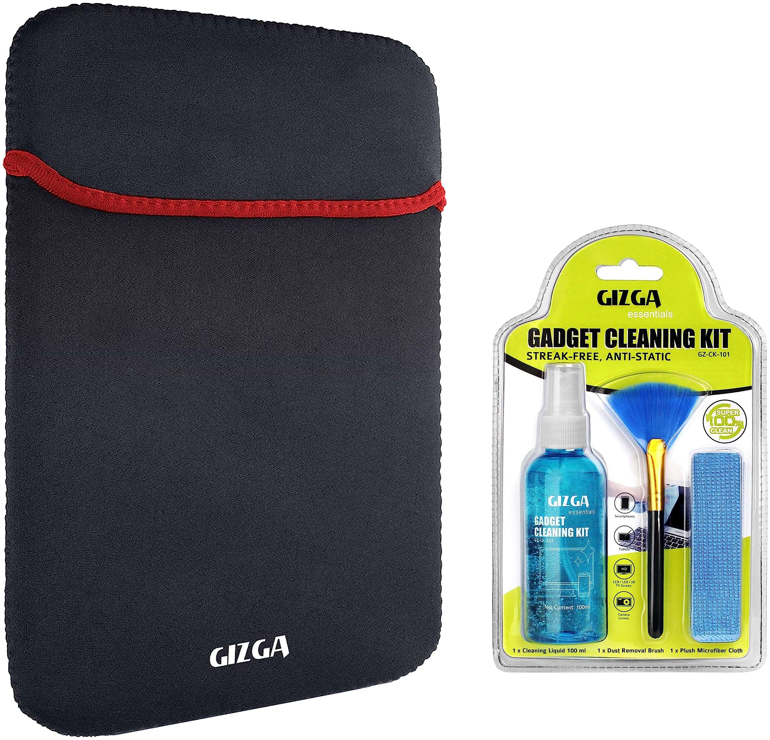 Gizga Essentials Professional 3-in-1 Cleaning Kit for Camera, Lens && 14.1 inches Neoprene Protective Reversible Sleeve for laptopss, Notebook, Netbook, ChromeBook, Microsoft Surface 1