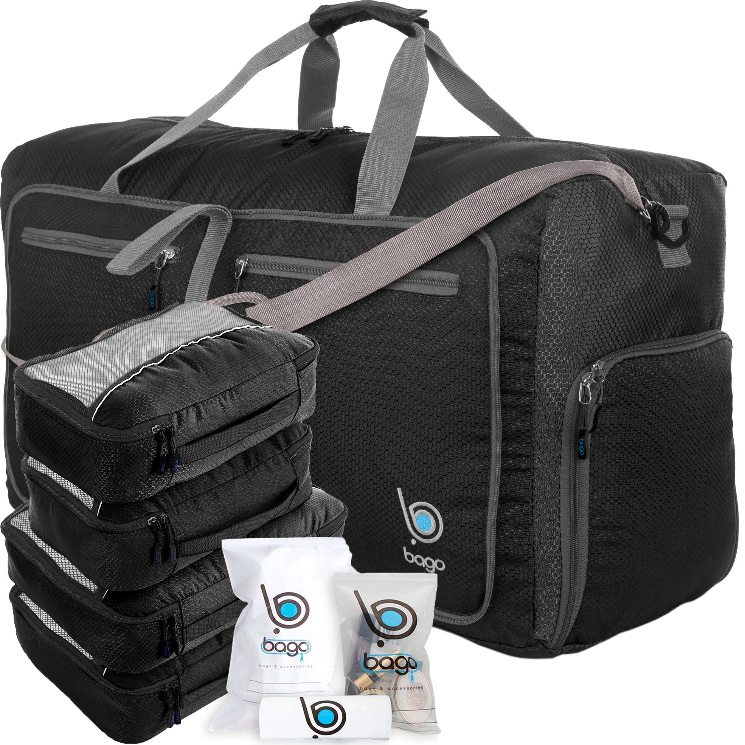 Bago Travel Bundle: 4 Packing Cubes & 120L Duffel Bag Set - Organize and Carry with Ease