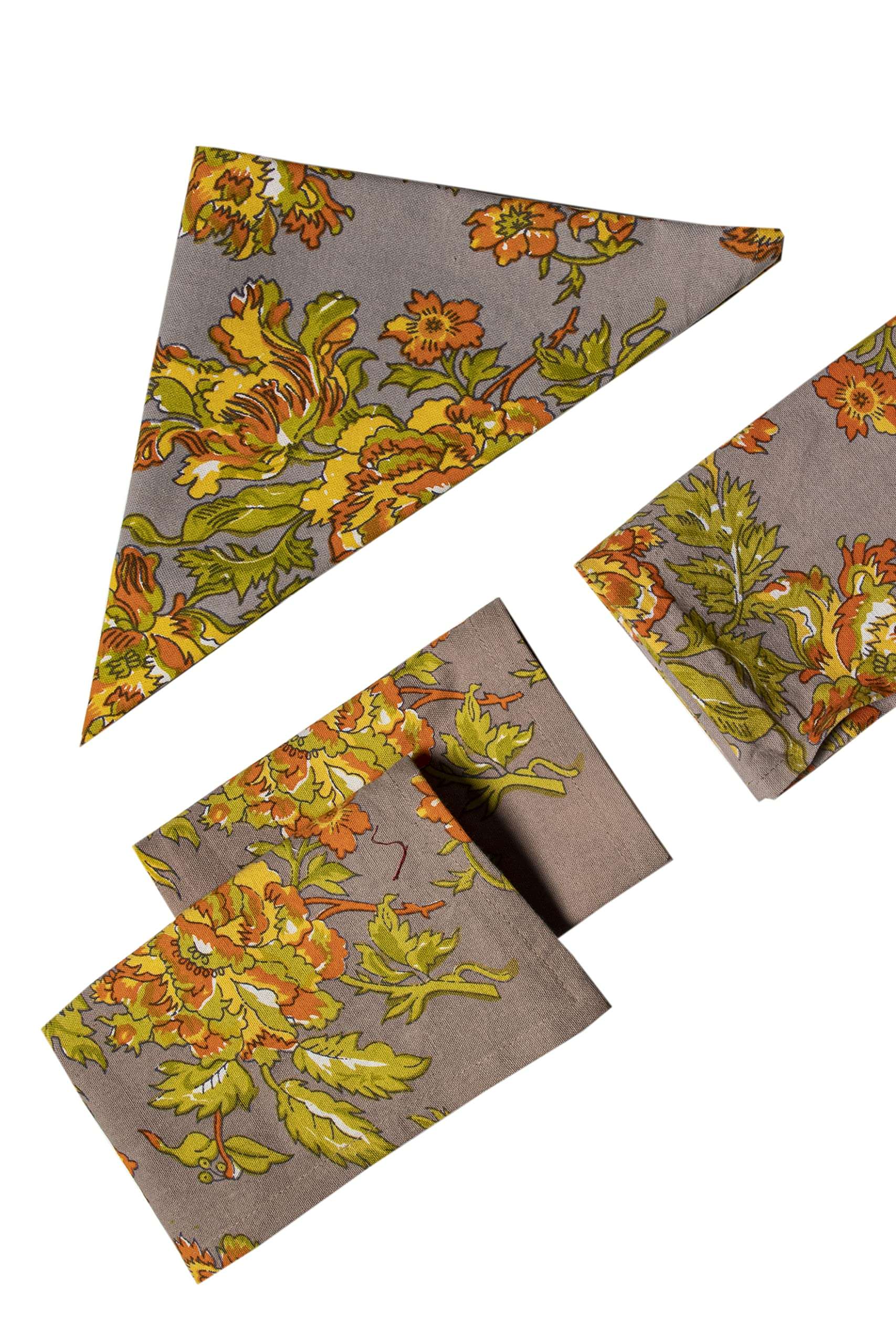 CONTRAST LIVING Parshant Hand Block Printed Kitchen Towel/Dish Towel/Hand Towel Multi Color Set of 3 Pcs 3