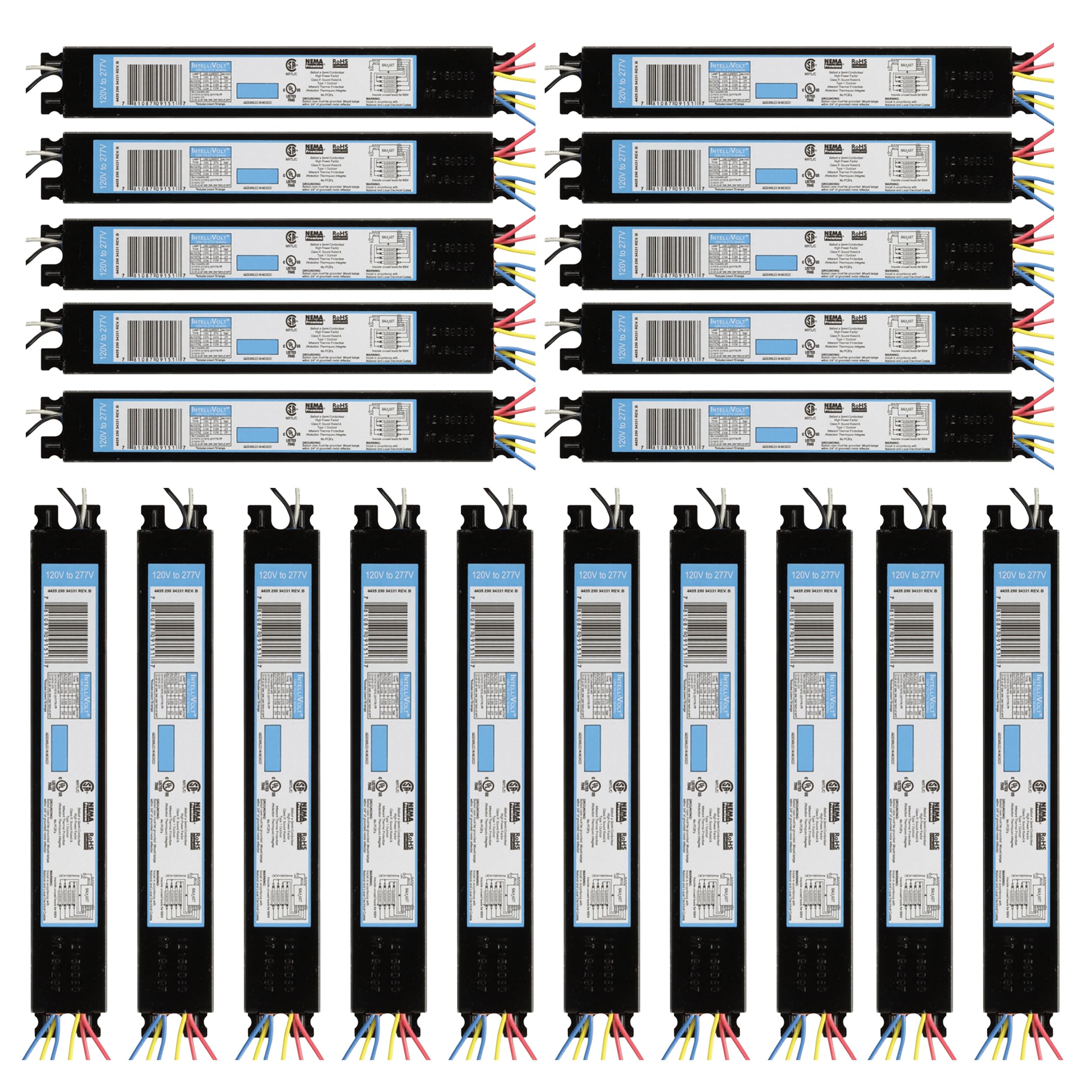 OHLECTRIC (20-Pack) Replacement for ICN-4P32-SC - 3 & 4 Lamp T8 Fluorescent Electronic Ballast |32W Rated Lamp Power, 120/277 Volt |Energy-Efficient Instant Start Operation