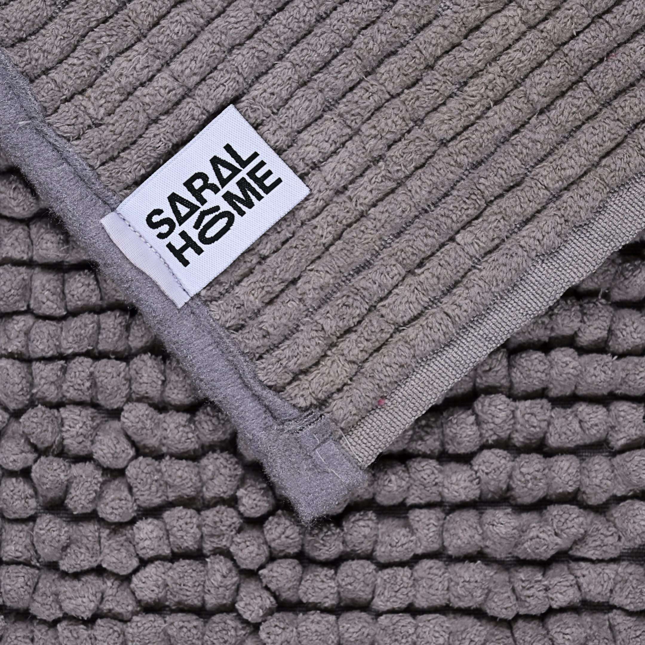 Basics Plush Chenille Bathmat 40x60 cm. by Saral Home(Grey) 5