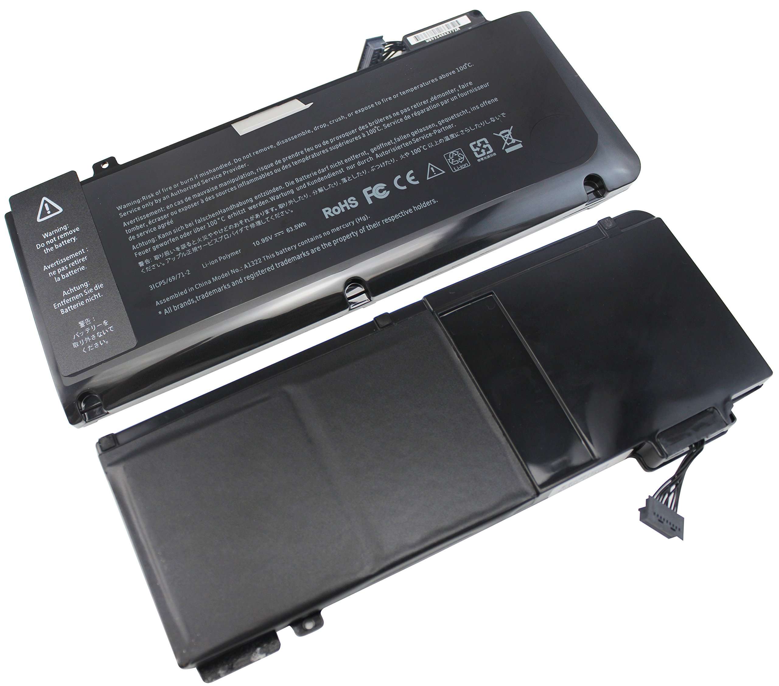 A1322 A1278 Laptop Battery Compatible for MacBook Pro 13 inch A1322 A1278 (Mid 2009 2010, Early 2011, Late 2011, Mid 2012) Series Fits: MB990LL/A MC724LL/A MD314LL/A 020-6547-A 661-5229 661-5557 3