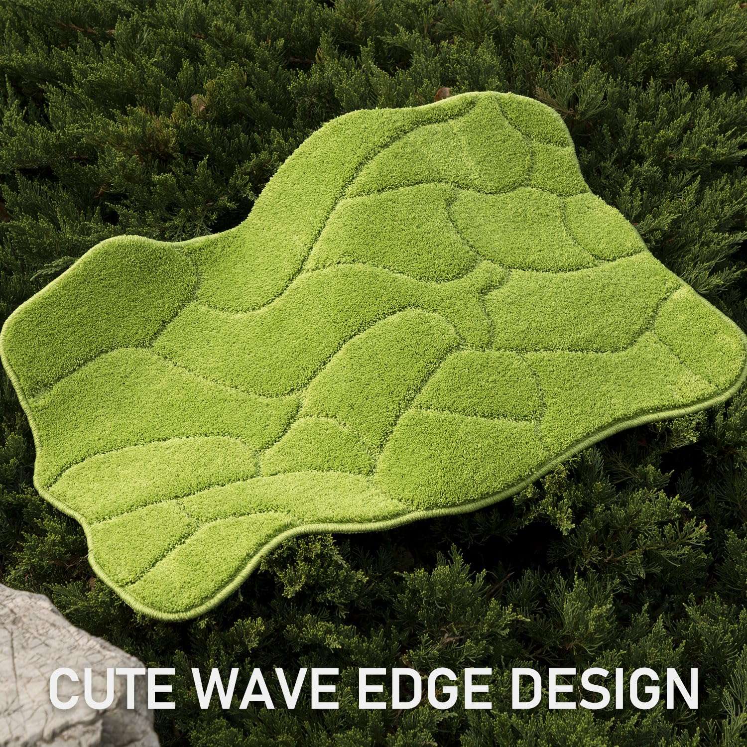 BSICPRO Dog Door Mat for Muddy Paws, 2x3 Highly Soft Absorbent Microfiber Dog Mat and Pet Rug, Non Slip Area Rugs for Living Bedroom Kid Room Machine Washable (Apple Green) 5