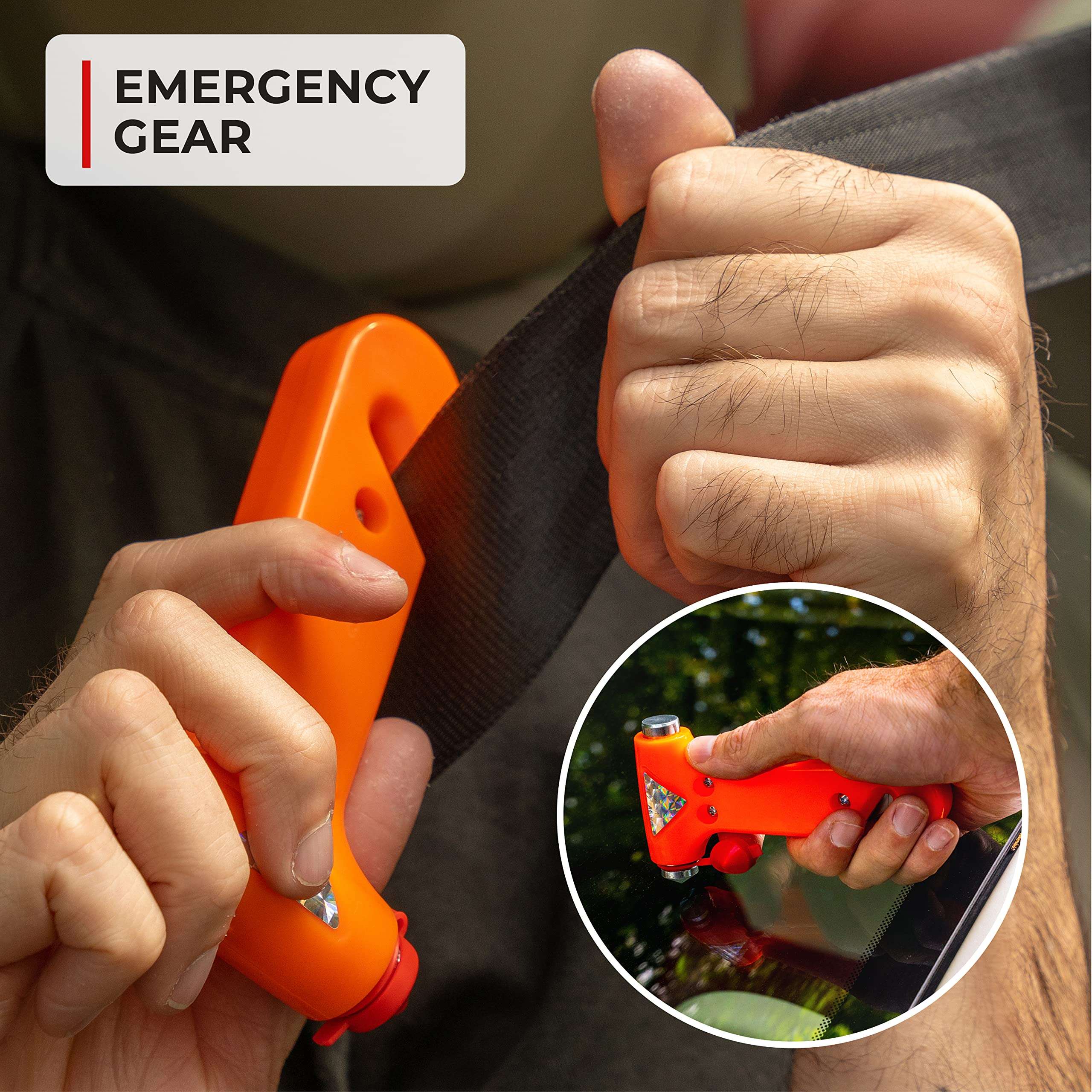 Thrive Emergency Car Kits for Vehicles - Roadside Emergency Car Kit (104 Pieces) - Car Kits for Emergency - Roadside Car Kit with Jumper Cables and Mini First Aid Kit - Triangle Bag 6