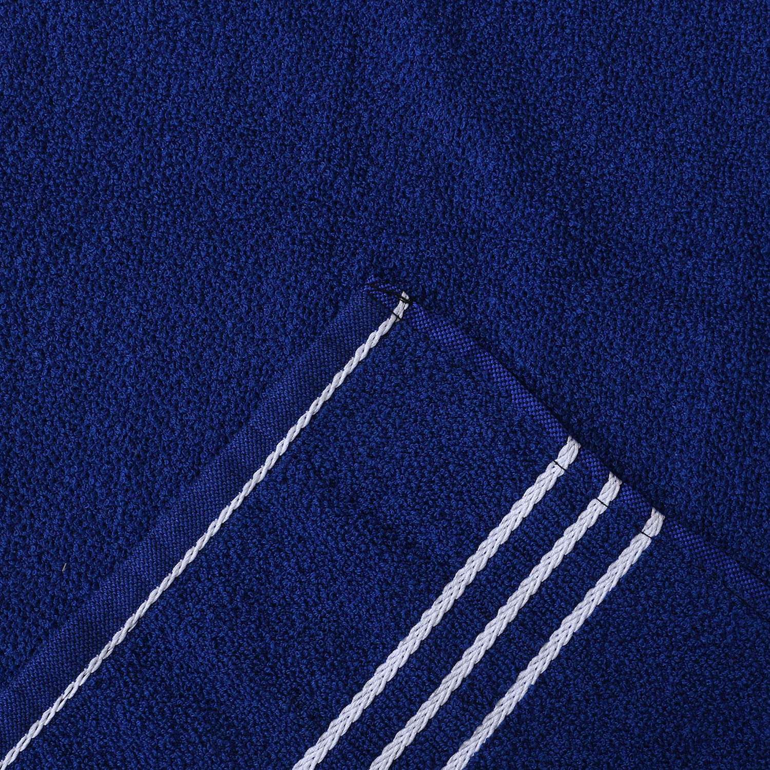 Heart Home Three Stripes Design Super Absorbent Cotton Hand Towel|Face Towel for Men,Women & Kids,Pack of 3 (Blue) 4