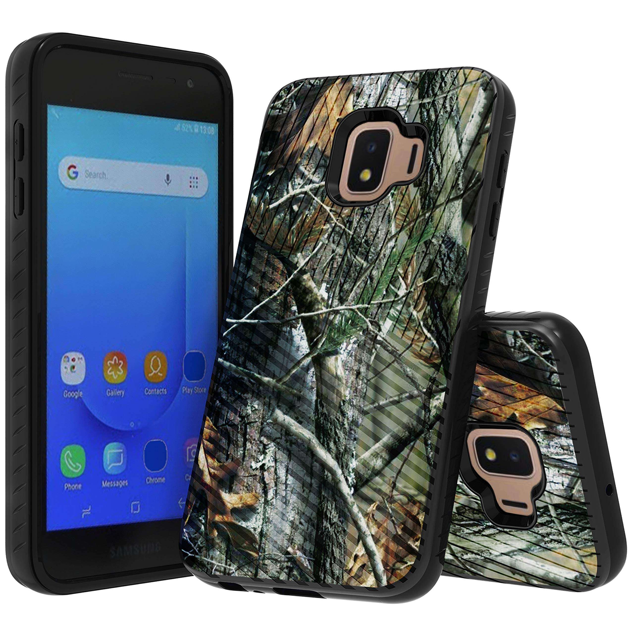 MINITURTLE Compatible with Samsung Galaxy J2 Core, Samsung Galaxy J2 Pure, Samsung Galaxy J2 Dash, J2 (2019) Hard Shell Embossed Case Protective Dual Layer - Tree Camo 4