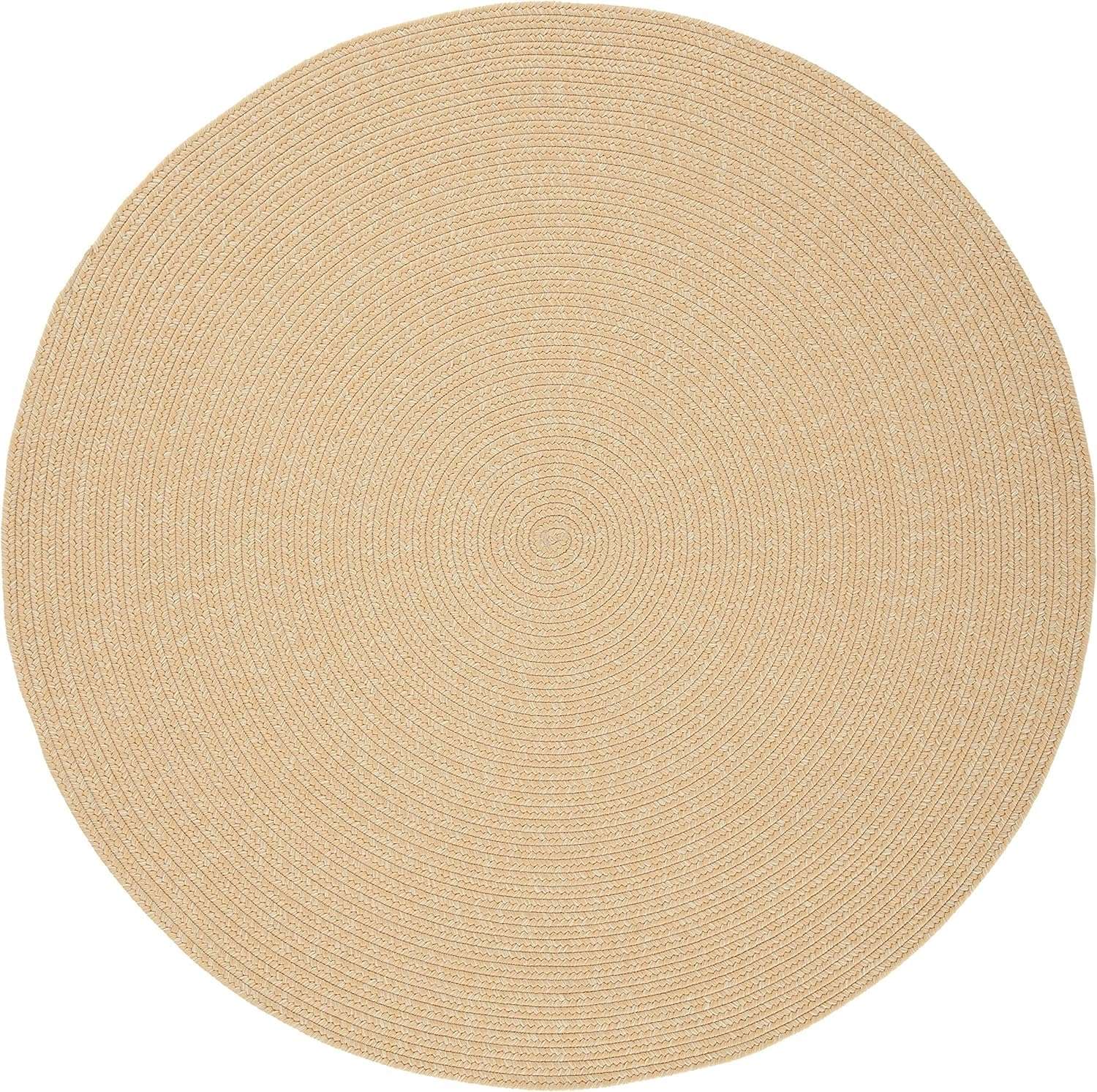 RUGSZONE® Natural Hand Woven Area Rugs- Cotton and Linen Nordic Flax Woven Circular Floor mat - Home Decor for Living Room, Bedroom mat Round Natural Flax (60 CM, Brown) 3