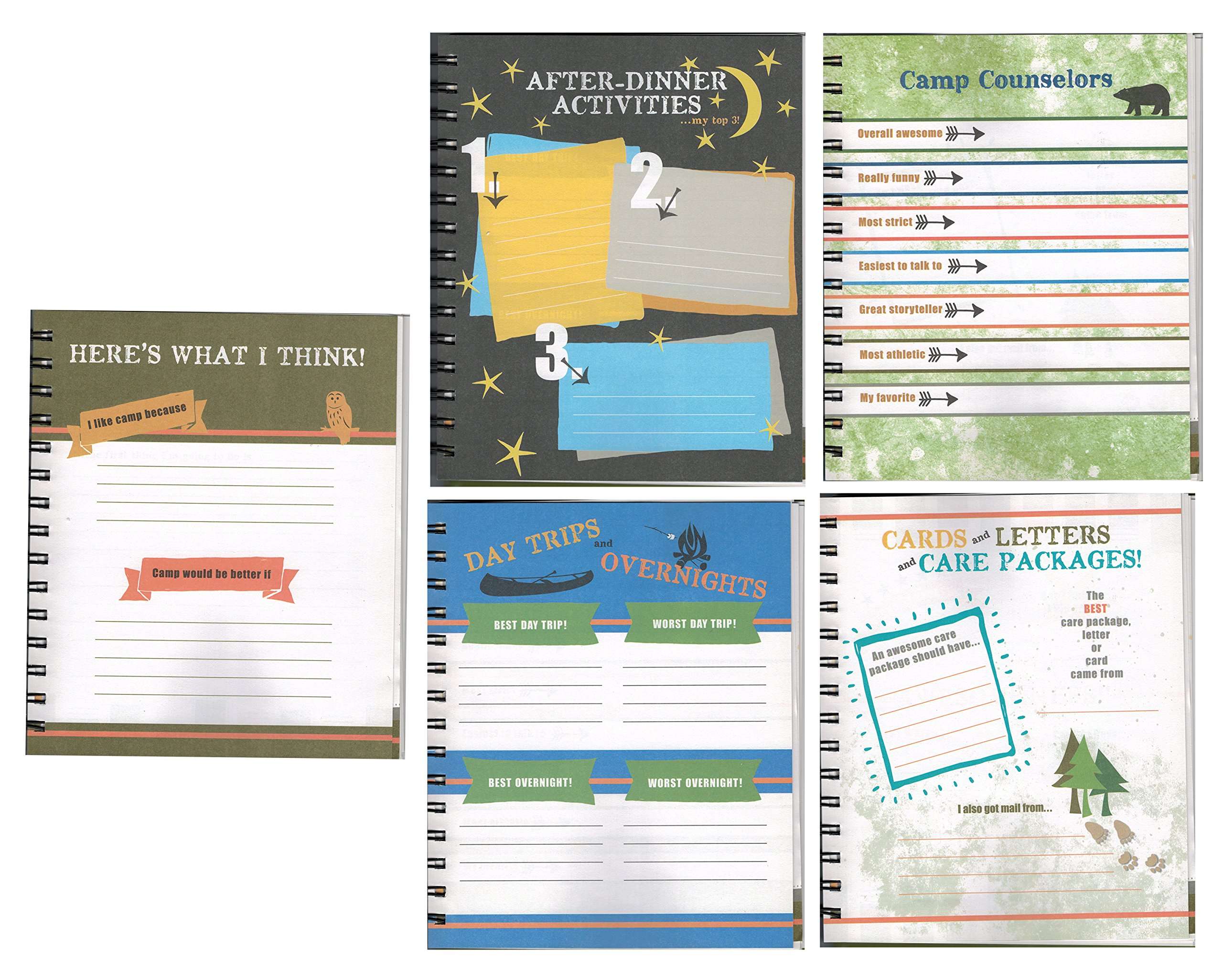 Hardcover Spiral Camp Journal, 24 Pages With Designs, A great keepsake with all his camp memories! 3