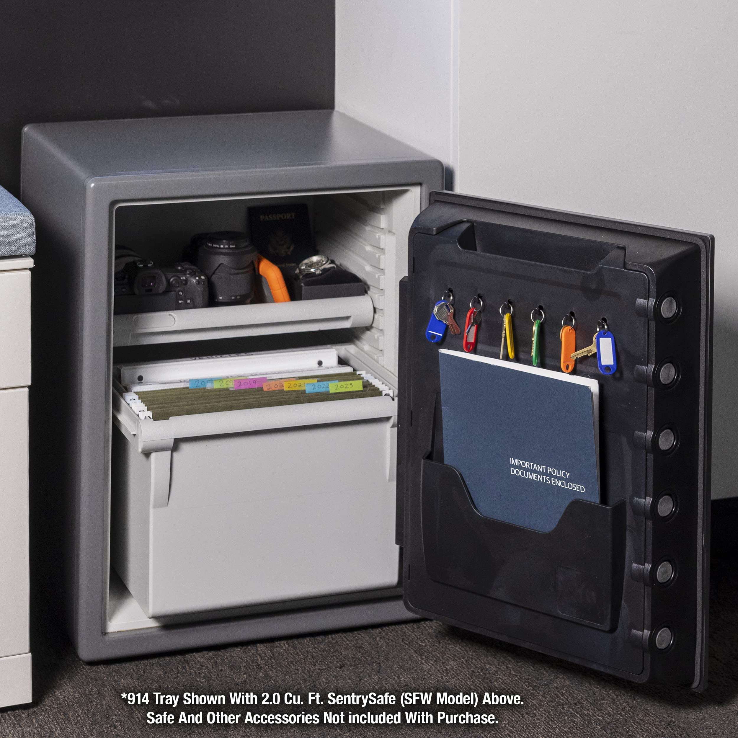 SentrySafe White Shelf Insert for SFW205 Fireproof and Waterproof Safes, Multi-Positional Shelf Storage Accessory for Safes, 914 2