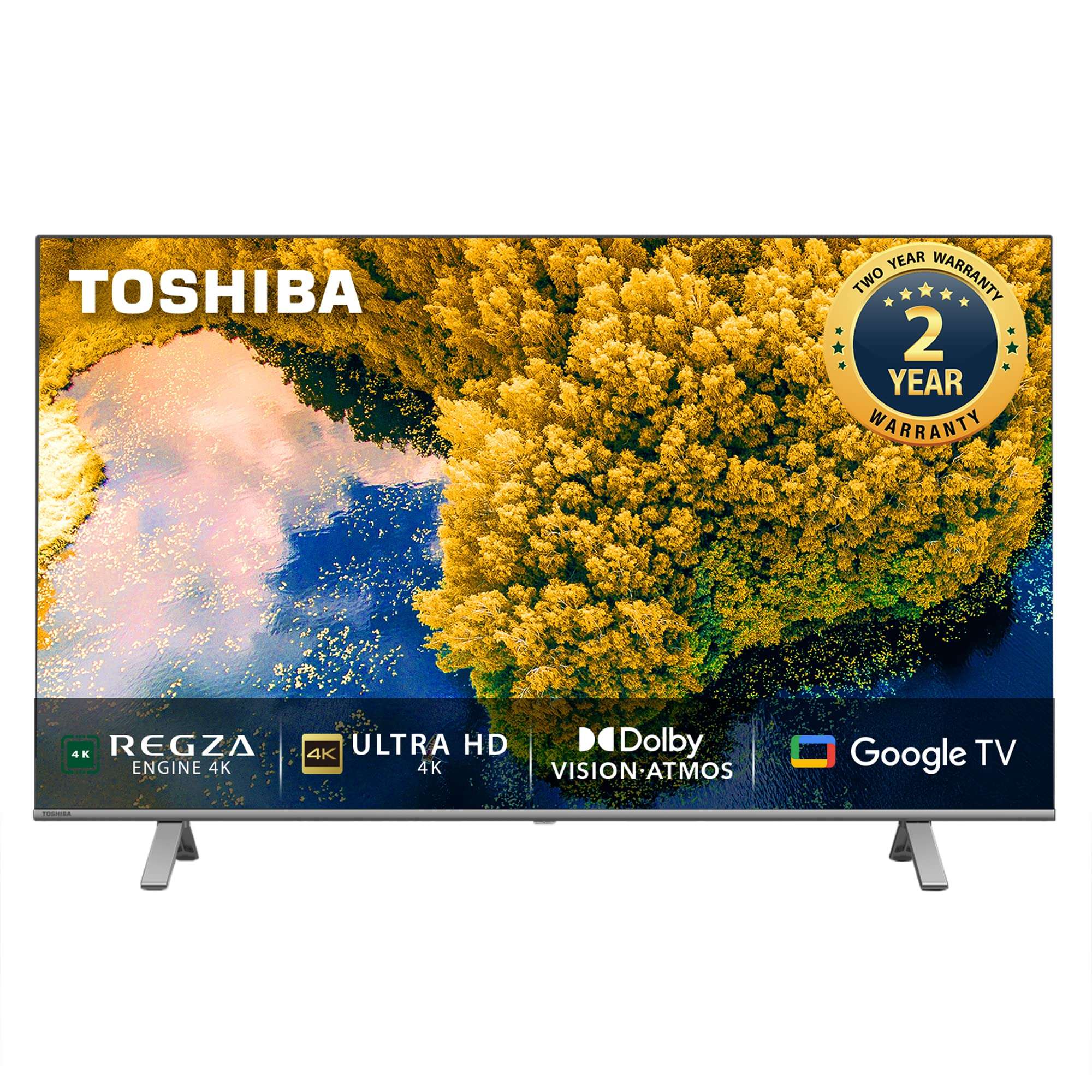 TOSHIBA 139 cm (55 inches) Bezelless Series 4K Ultra HD Smart LED Google TV 55C350LP (Black) 1