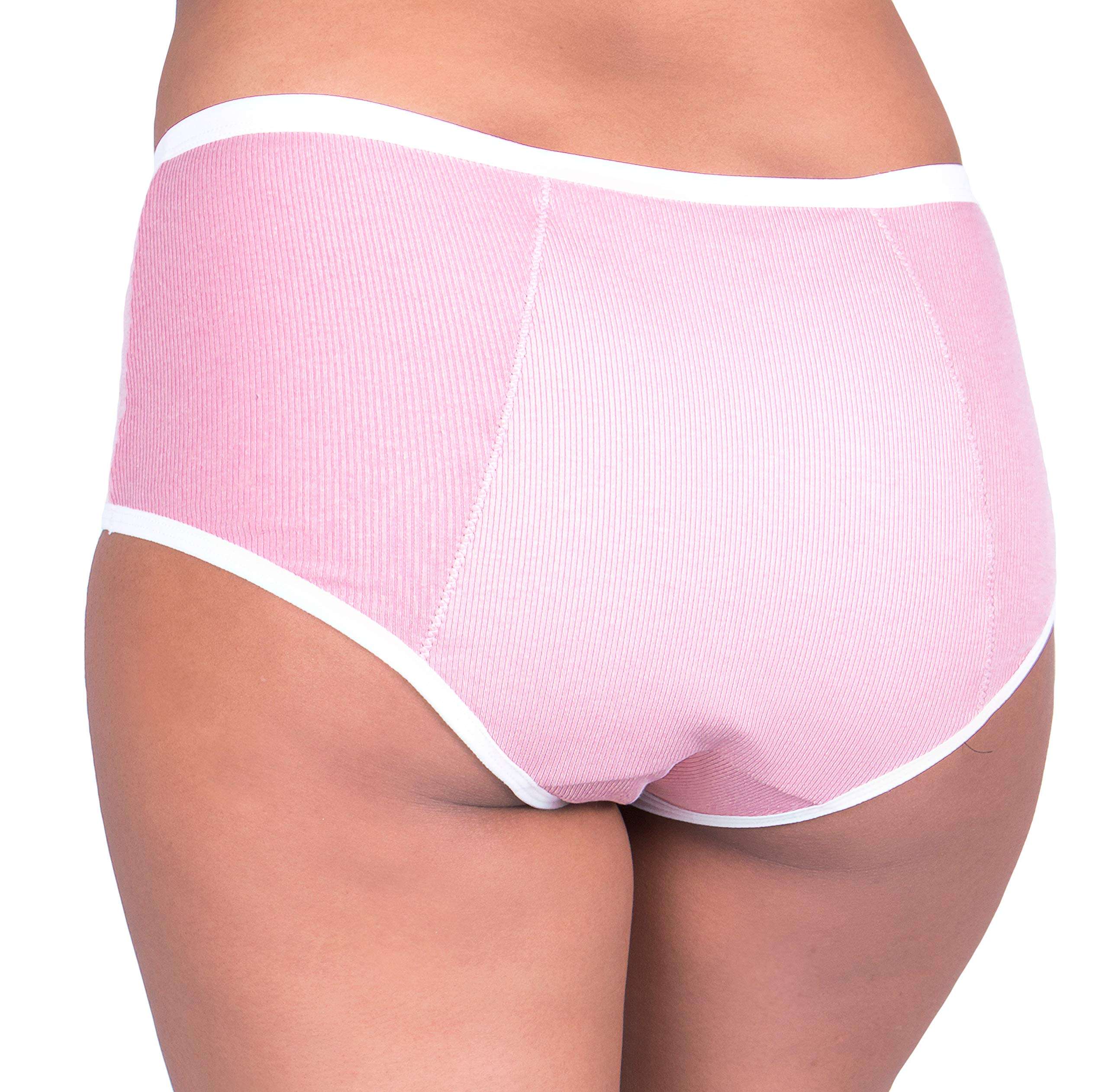 EnaBela Reusable Cotton Period Panties for Women | Leakproof, Washable & Reusable | Post Partum Panties | Use Without Sanitary Pads, Cups & Liners | Comes in Exciting colors | Pack of 1 (Pink XL) 3