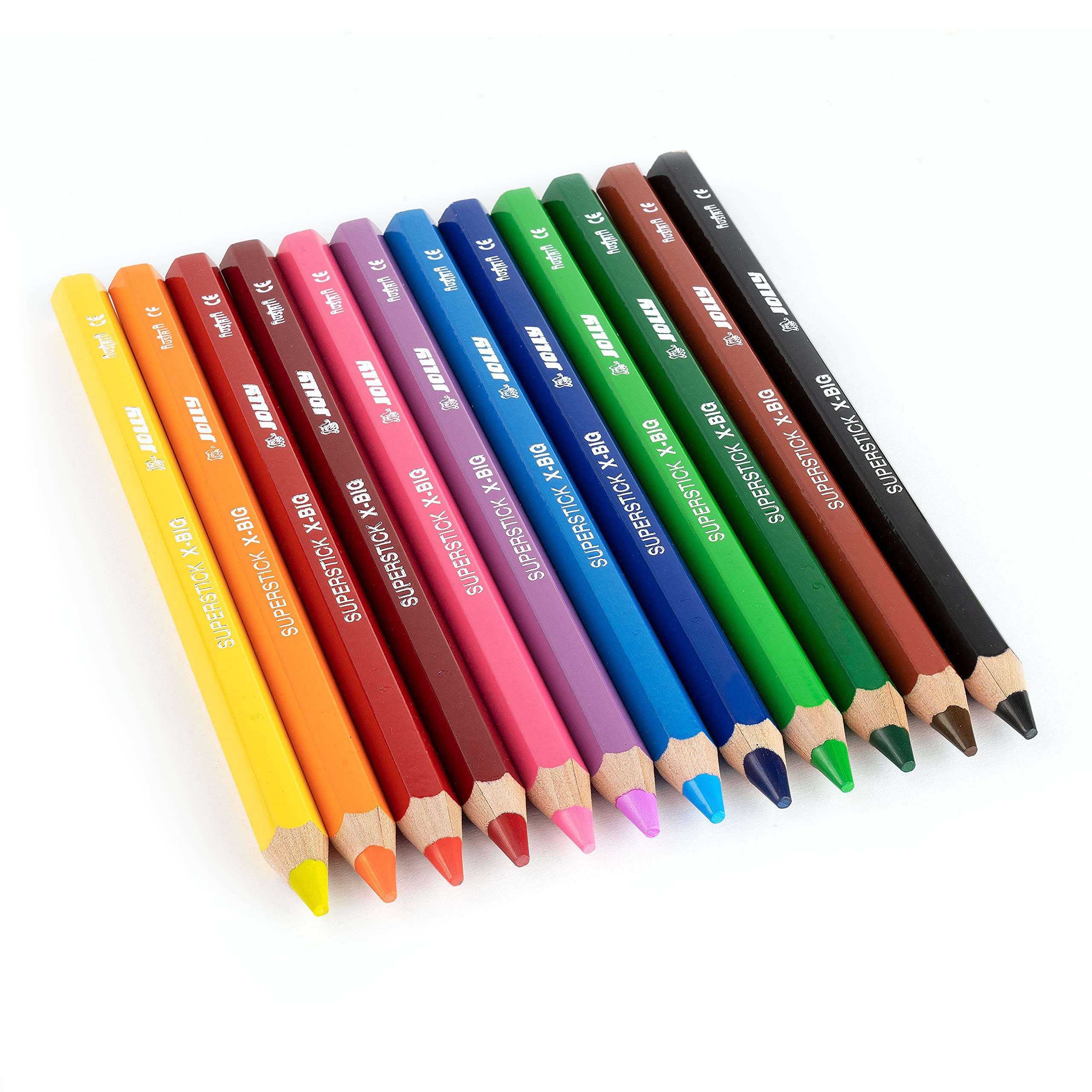 JOLLY X-Big Jumbo Colored Pencils; Set of 12, Perfect for Special Needs, Art Therapy, Pre-School and Early Learners, Multicolor (3099-0001) 5