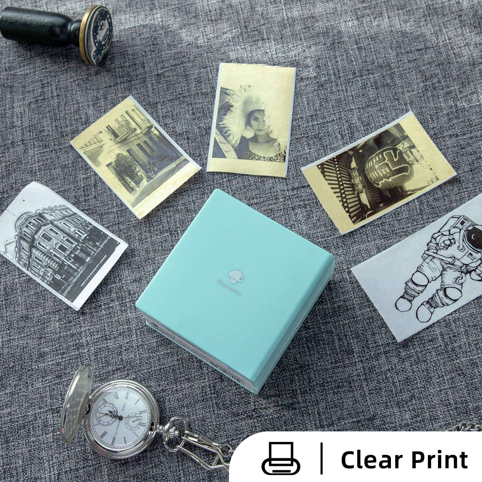 Phomemo Clear Paper for M02 M02 Pro M02S M03, Transparent, Original, Adhesive, Thermal Printer Paper, Glossy Sticker Paper, for Pocket Printer, 53mm x 3.5m, Diameter 30mm, 3-Rolls 5