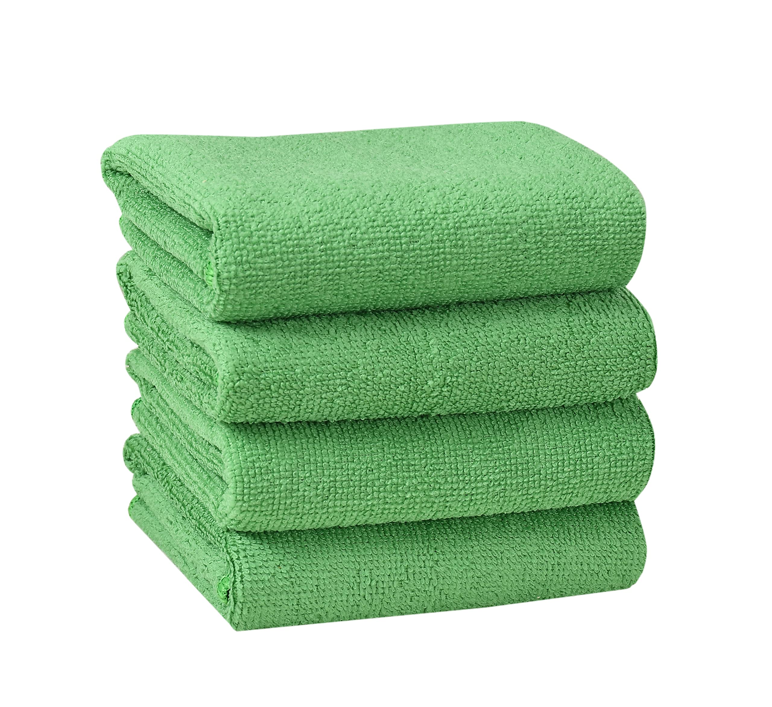 Megakleen Microfiber Vehicle Washing Cloth Car Cleaning Clothes, Extra Thick Microfiber Cleaning Cloths Perfect for Home, Kitchen, Cars, Furniture and More Pack of 1-40x60 Cms Green Color
