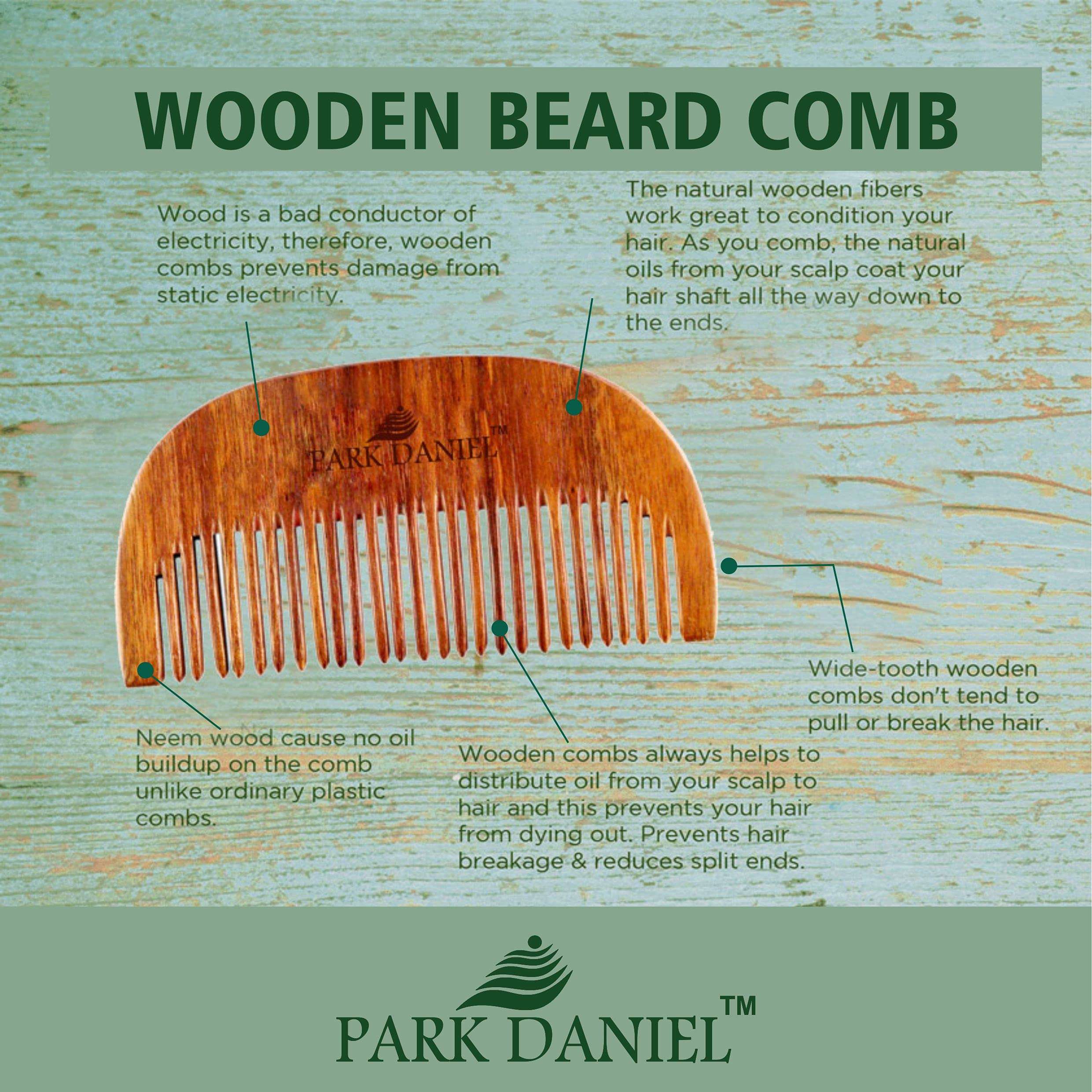 Park Daniel Combo Pack of Beard Growth Serum 60 ml & Handcrafted Wooden Beard Comb (1 Pc.) 6