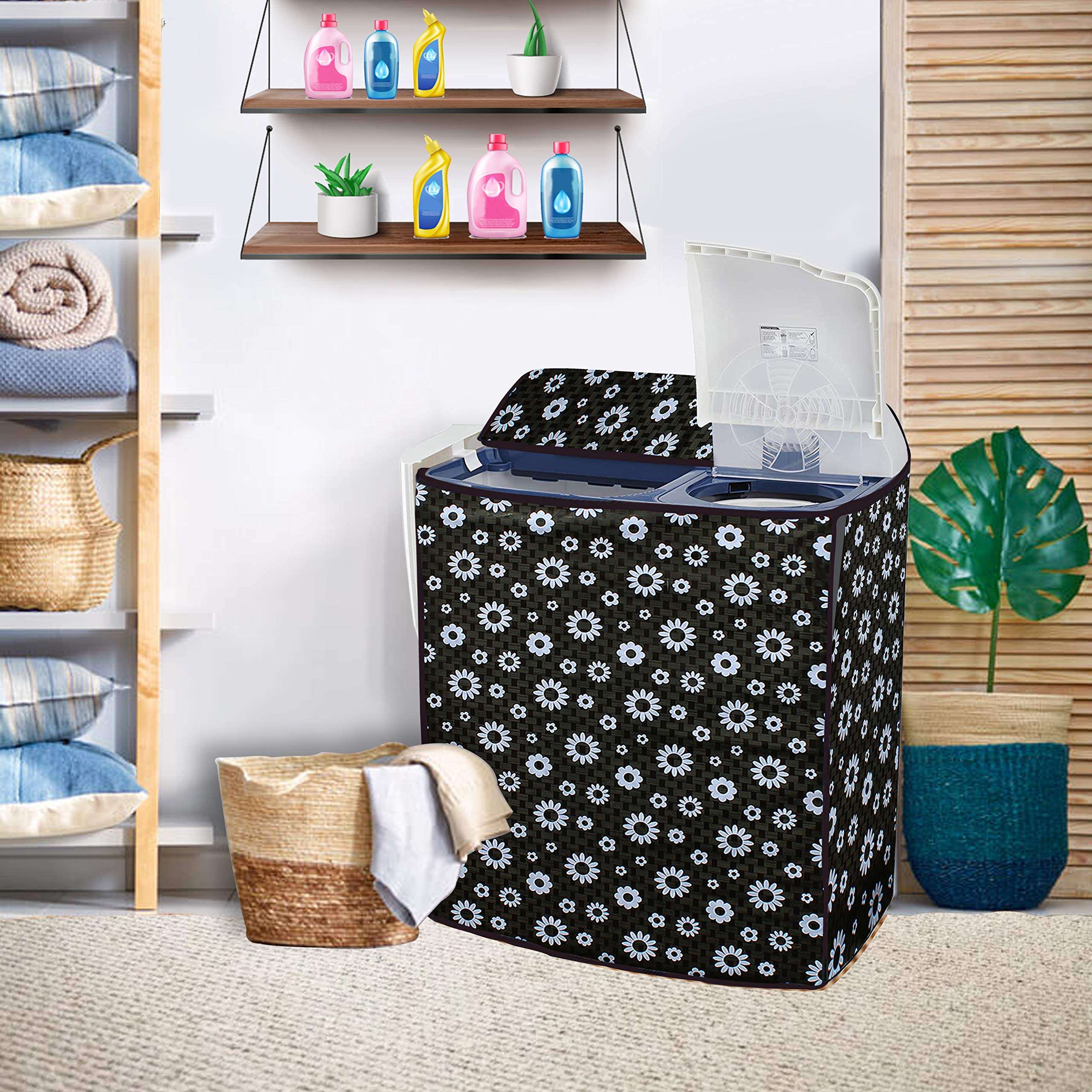 Wings Star Semi Automatic Washing Machine Cover for Samsung 6.5 Kg Top Loading WT657QPNDPGXTL - Waterproof & Dustproof Cover KUM52 4