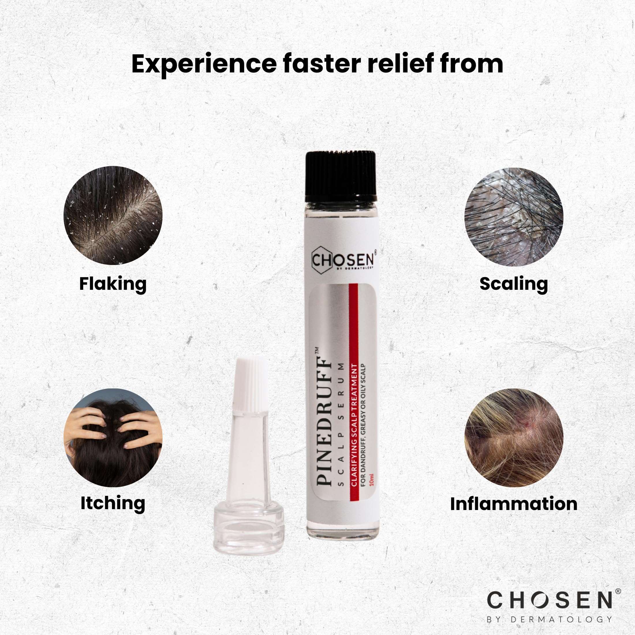 CHOSEN® Pinedruff® Anti-Dandruff Serum | Reduces Dandruff, Gentle, Hydrating & Safe | 10ML 5