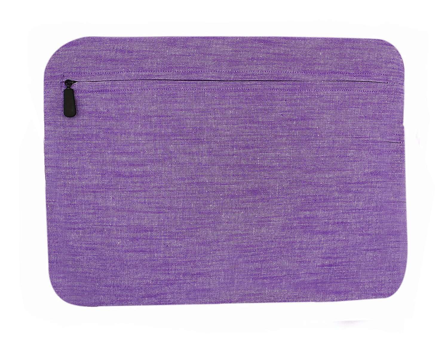Saco Laptop Notebook Sleeve Bag Zipper Case with accessories adapter pocket for Acer E3-112 11.6-inch Laptop - Purple 3