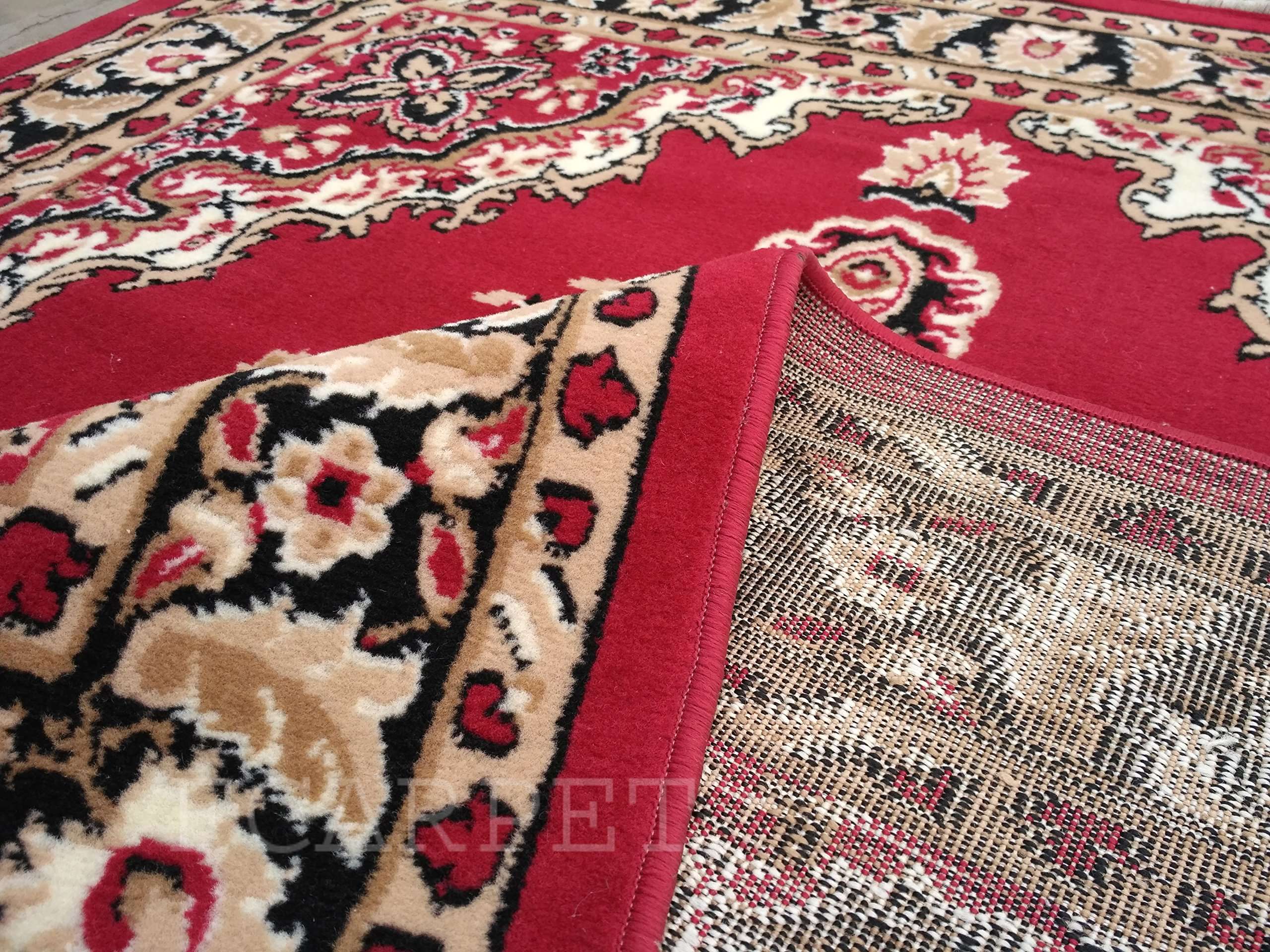 FCARPET TOP Selling Design with Multiple Choice 90X145 CM(3X5 FEET) RED Multi 6