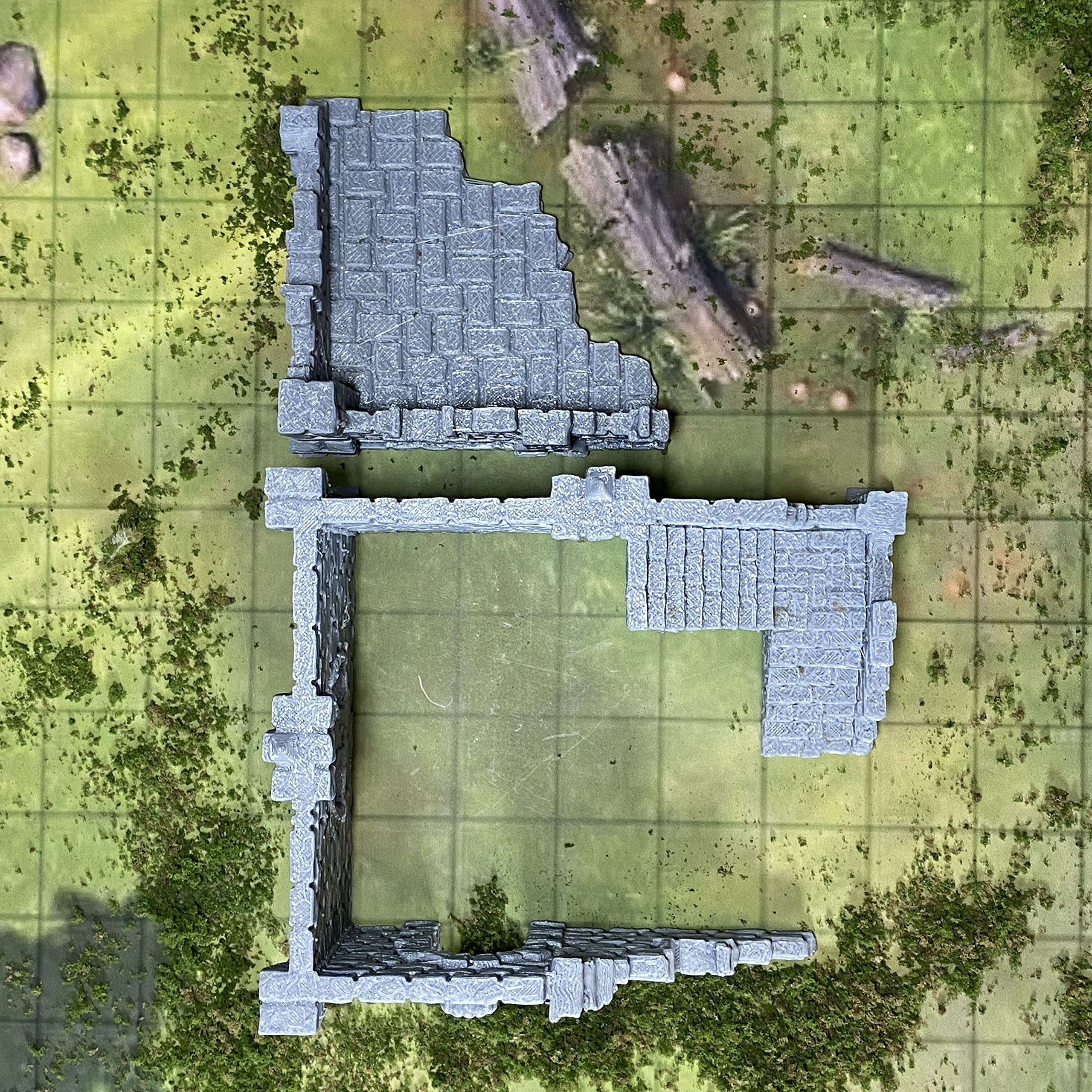 Extruded Gaming Building Ruins Set 2A 5