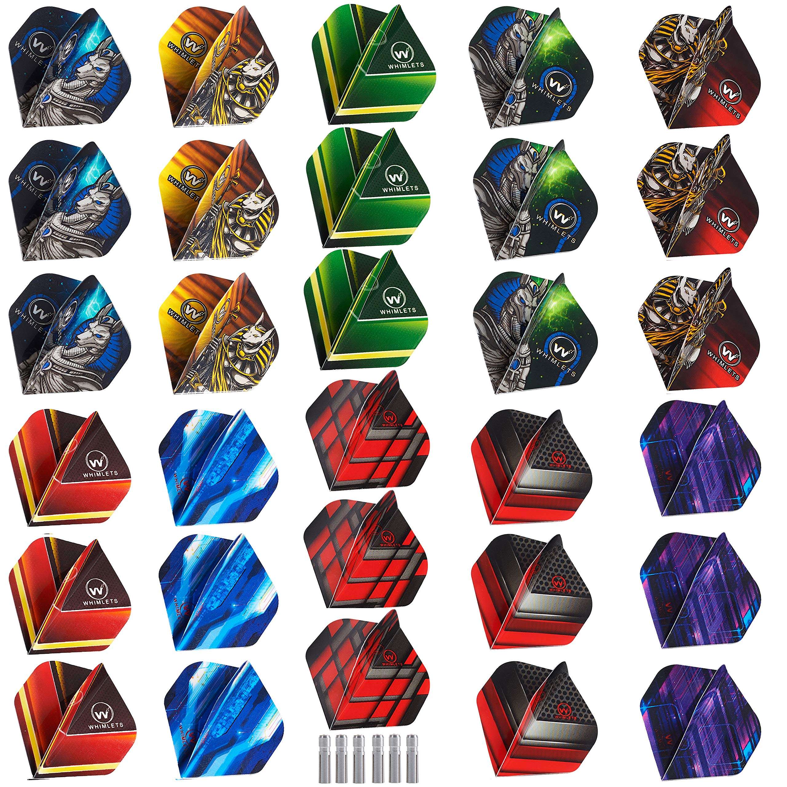 Whimlets Dart Flights and Accessories – Sets of Standard Shape Darts Flights with Flights Protectors, Darts Accessories Kit… 1