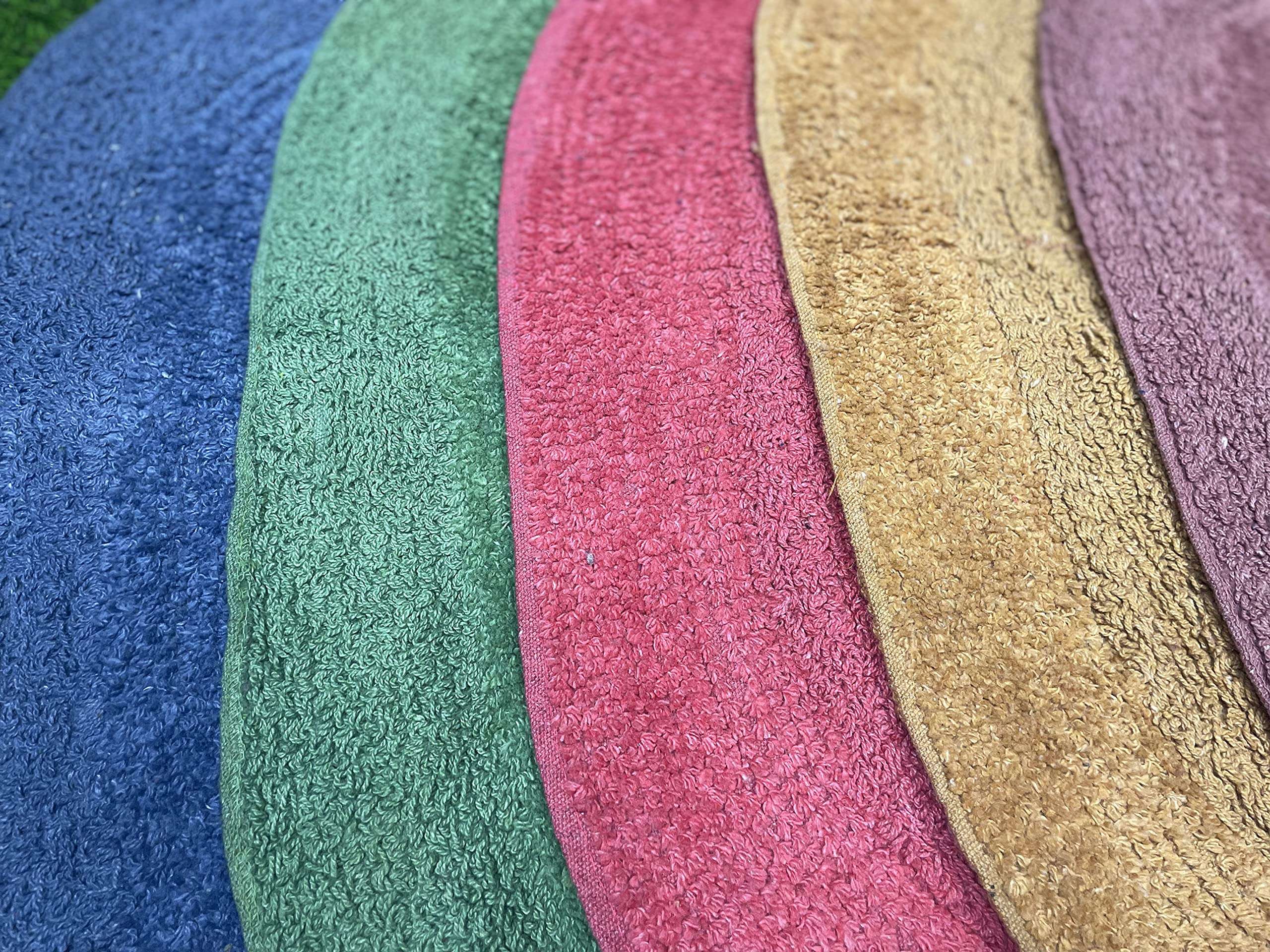 Reversible Cotton bathmat Both Sides uses Best for washroom Blue ( Pack of 4) 4