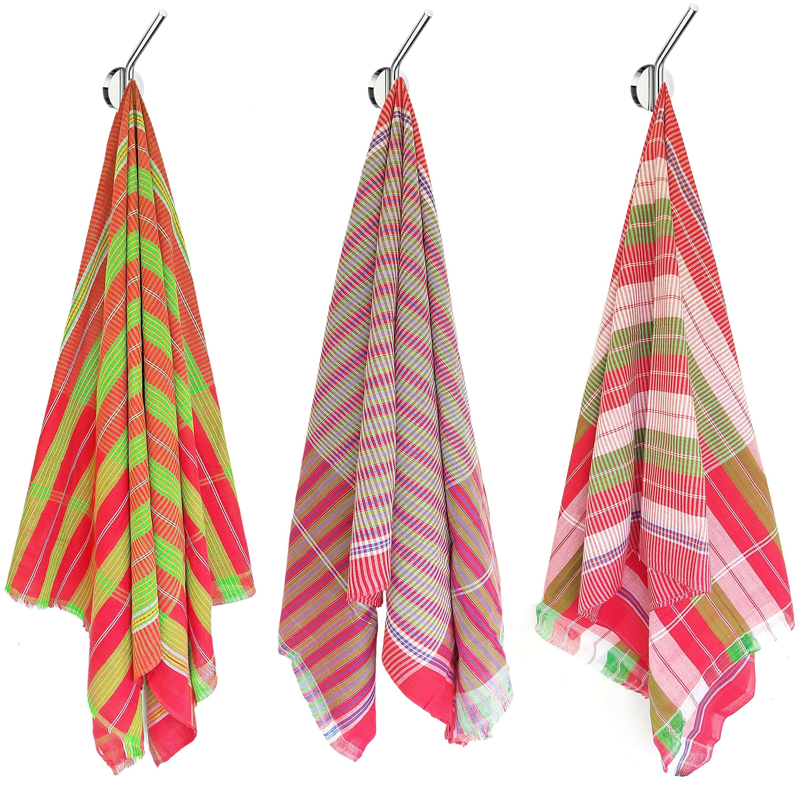 Bengal Trend Cotton Gamcha for Men and Women (Large XXXL, Multicolor) -Combo Set of 3 3