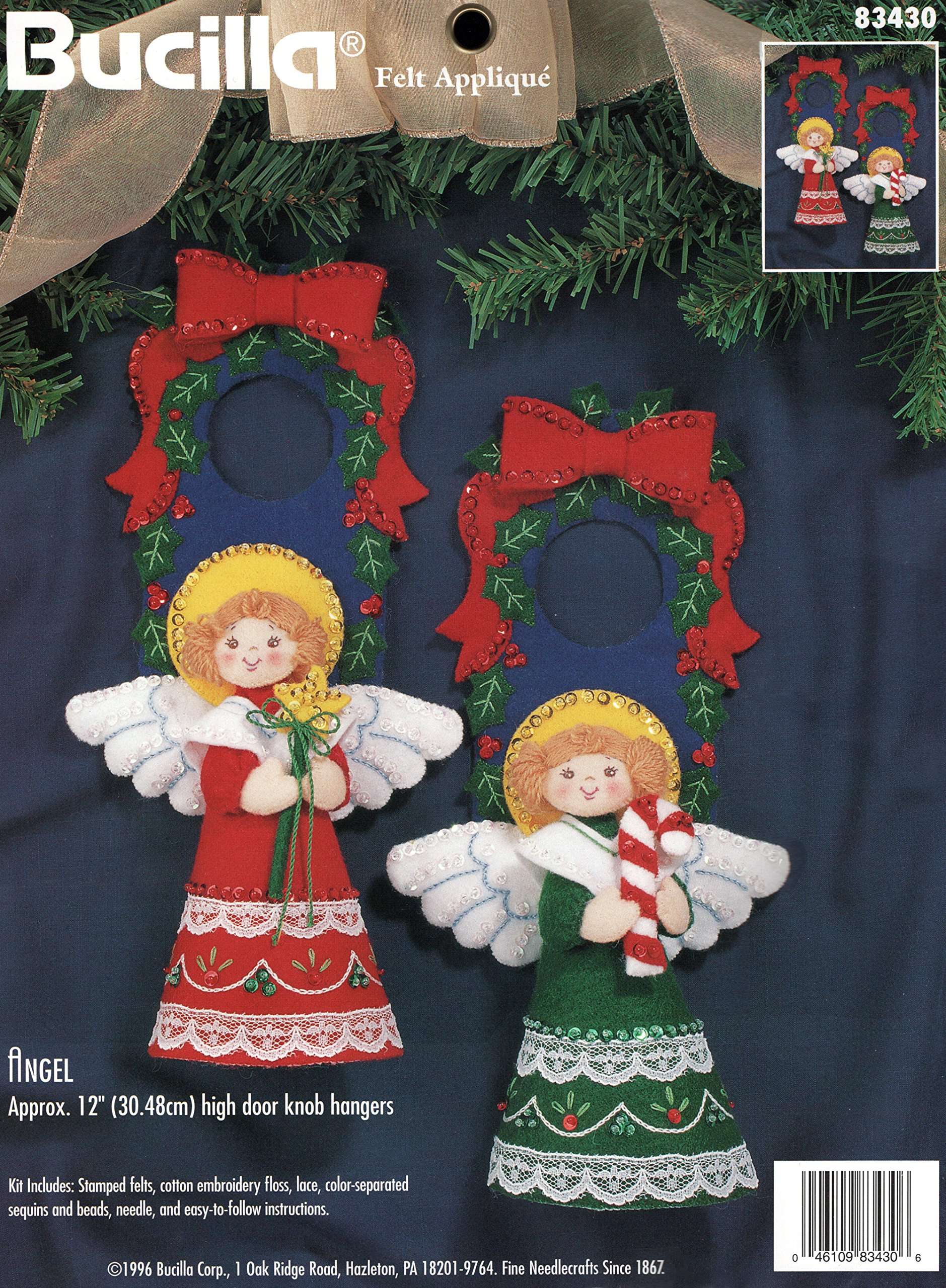 Bucilla"Angel" Felt Applique Door Knob Hangers Kit 83430