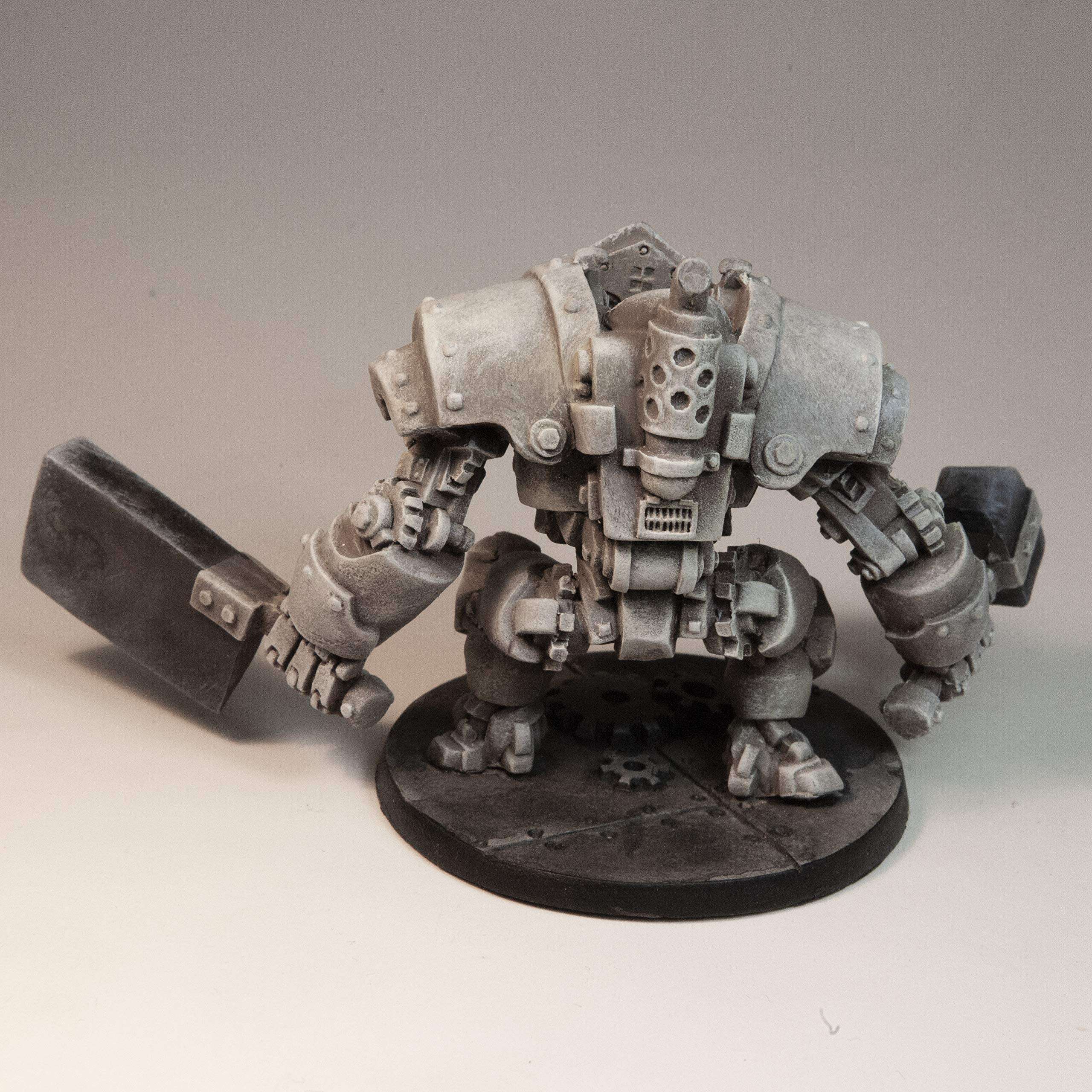 Stonehaven Miniatures Gnomish Titan Miniature Figure, 100% Urethane Resin - 63mm Tall - (for 28mm Scale Table Top War Games) - Made in USA 4