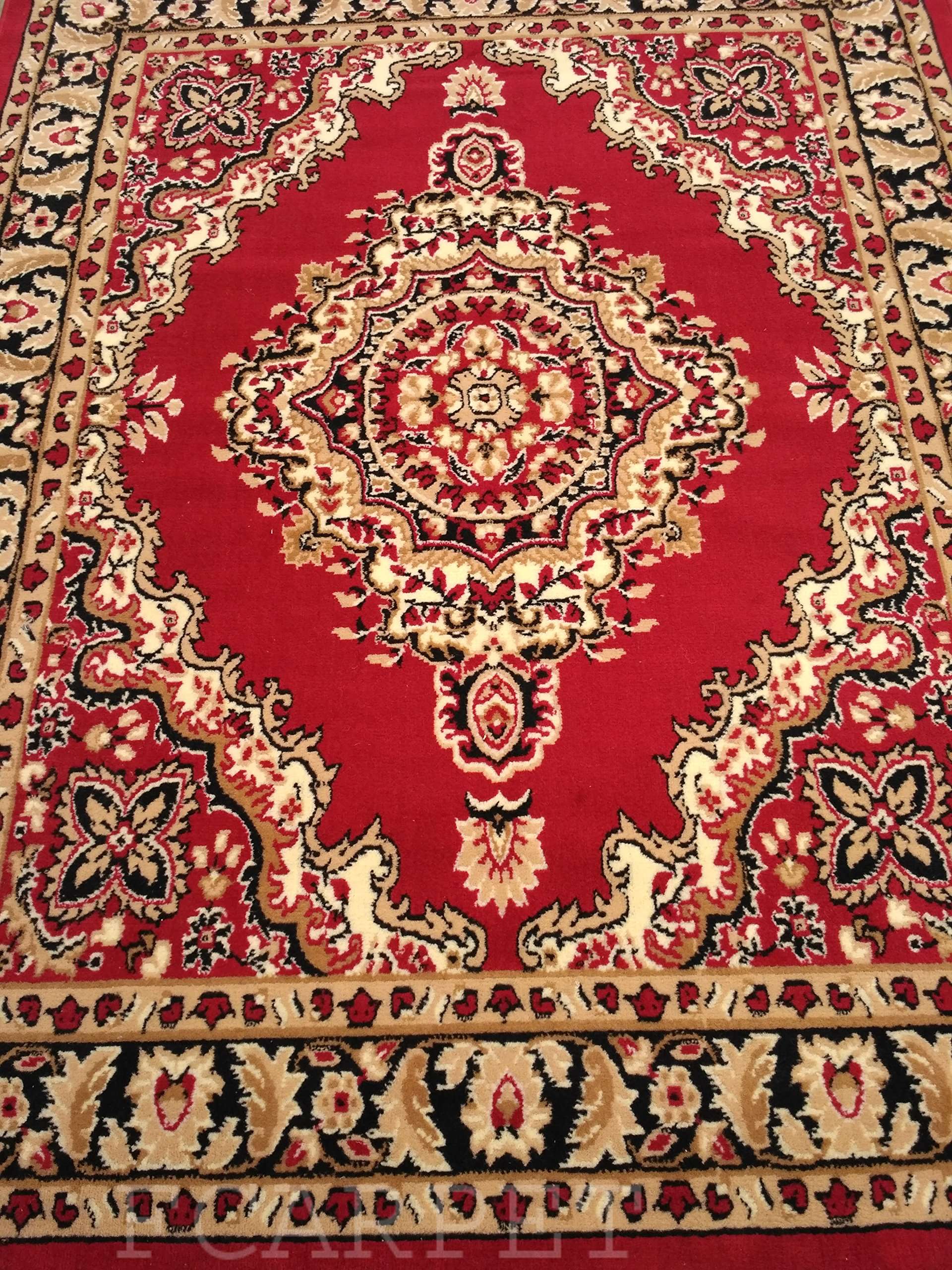 FCARPET TOP Selling Design with Multiple Choice 90X145 CM(3X5 FEET) RED Multi 5