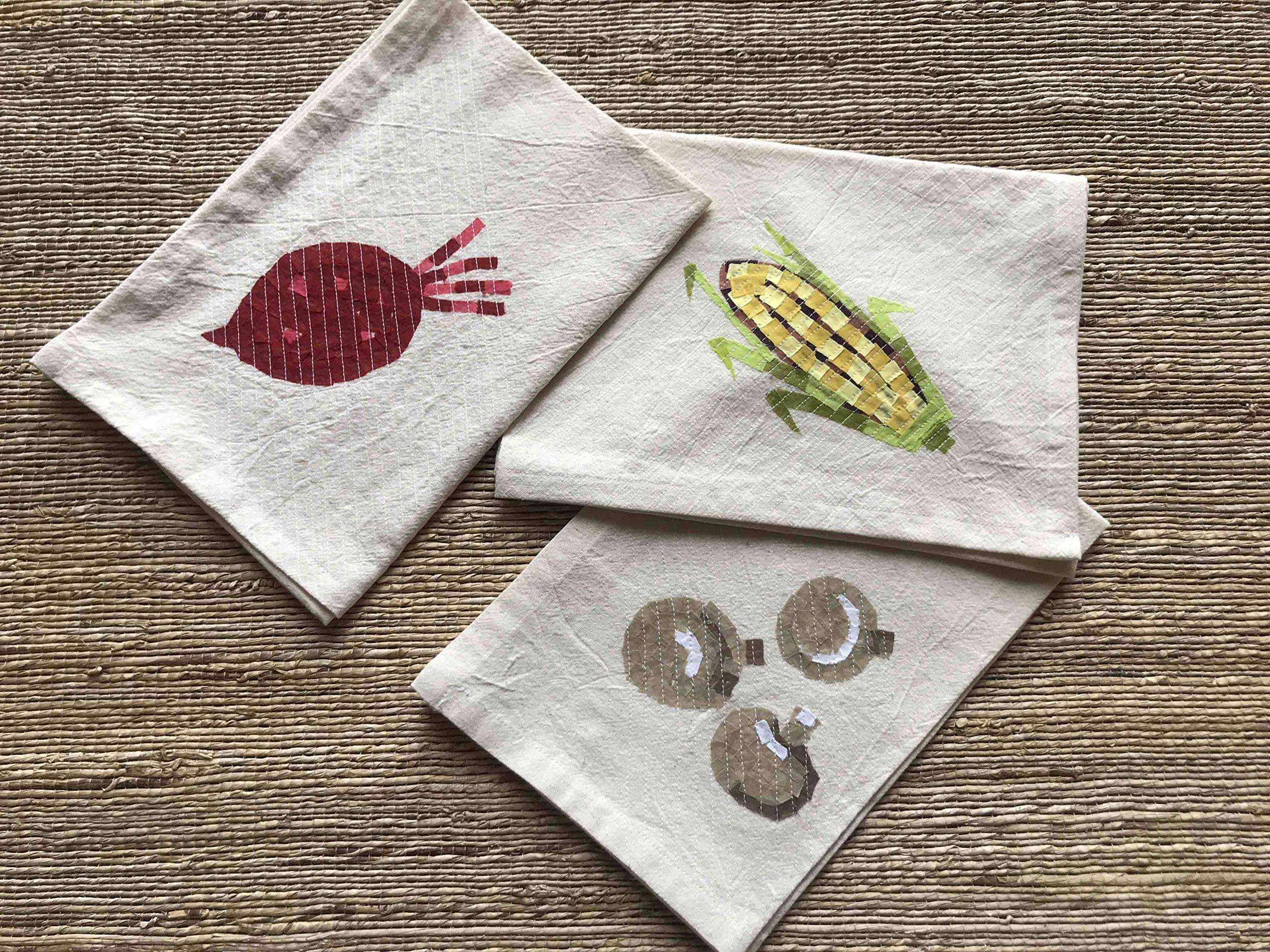 Calyz Textiles Beige Mushroom Kitchen Towel 3