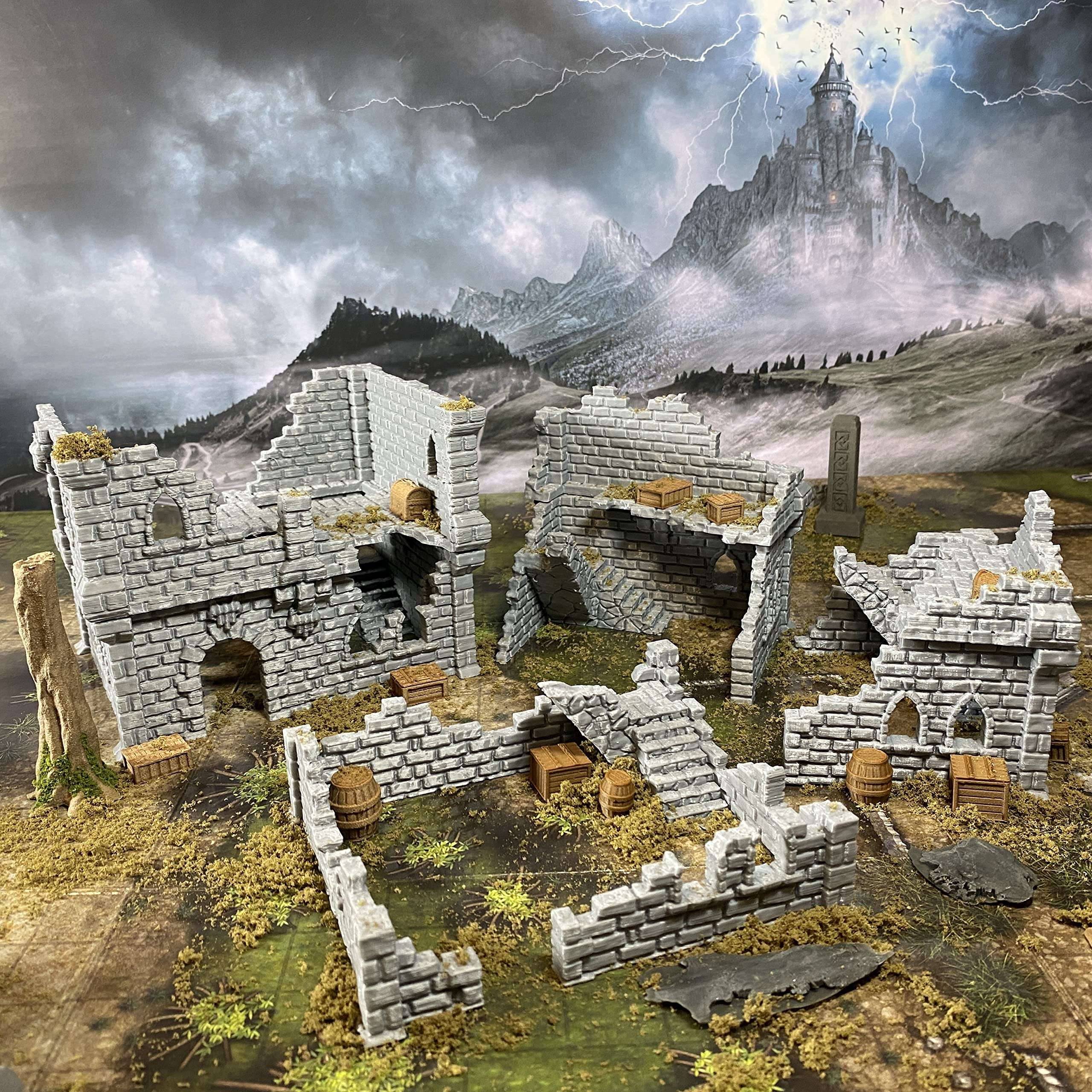 Extruded Gaming Building Ruins Set 2A 6