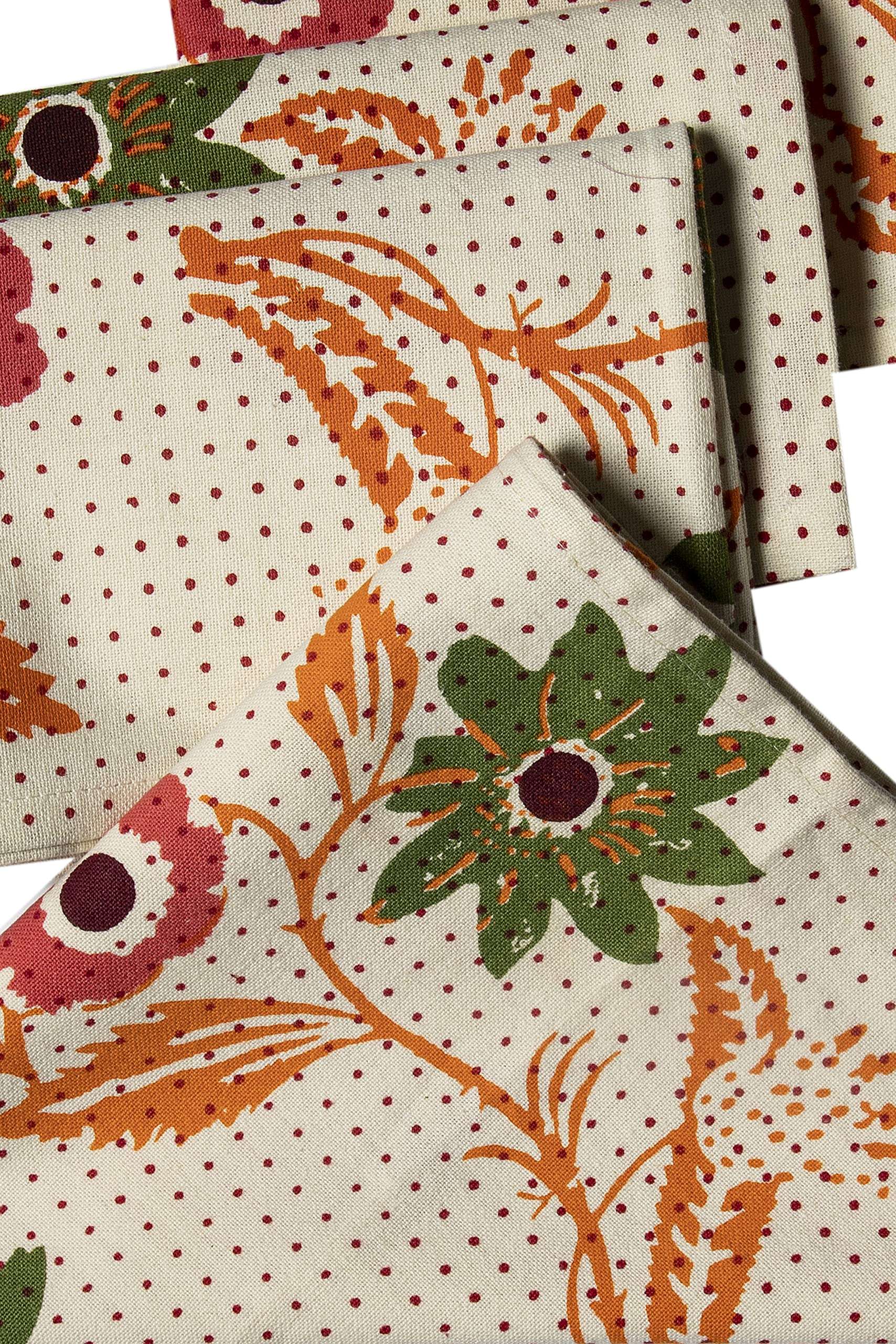 CONTRAST LIVING Swuiti Hand Block Printed Kitchen Towel/Dish Towel/Hand Towel Multi Color Set of 3 Pcs 6