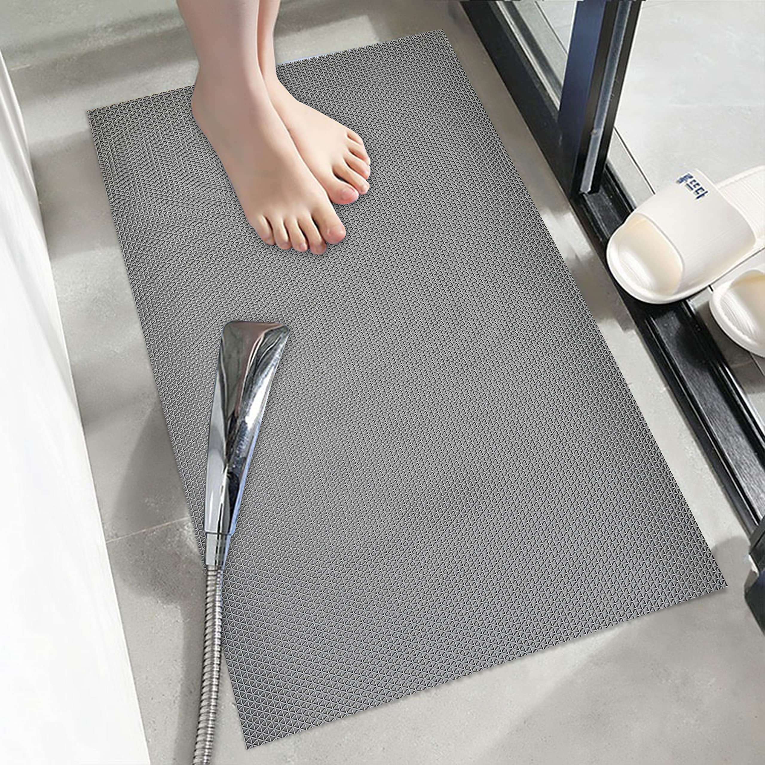 KAIFEI Anti Skid & Multipurpose Rubber Mat/Bathroom Mat/Shower Mat/Carpet/Rugs/Rainmat/Swimming Pool Mat Colour Grey|(2X3 Feet) 3