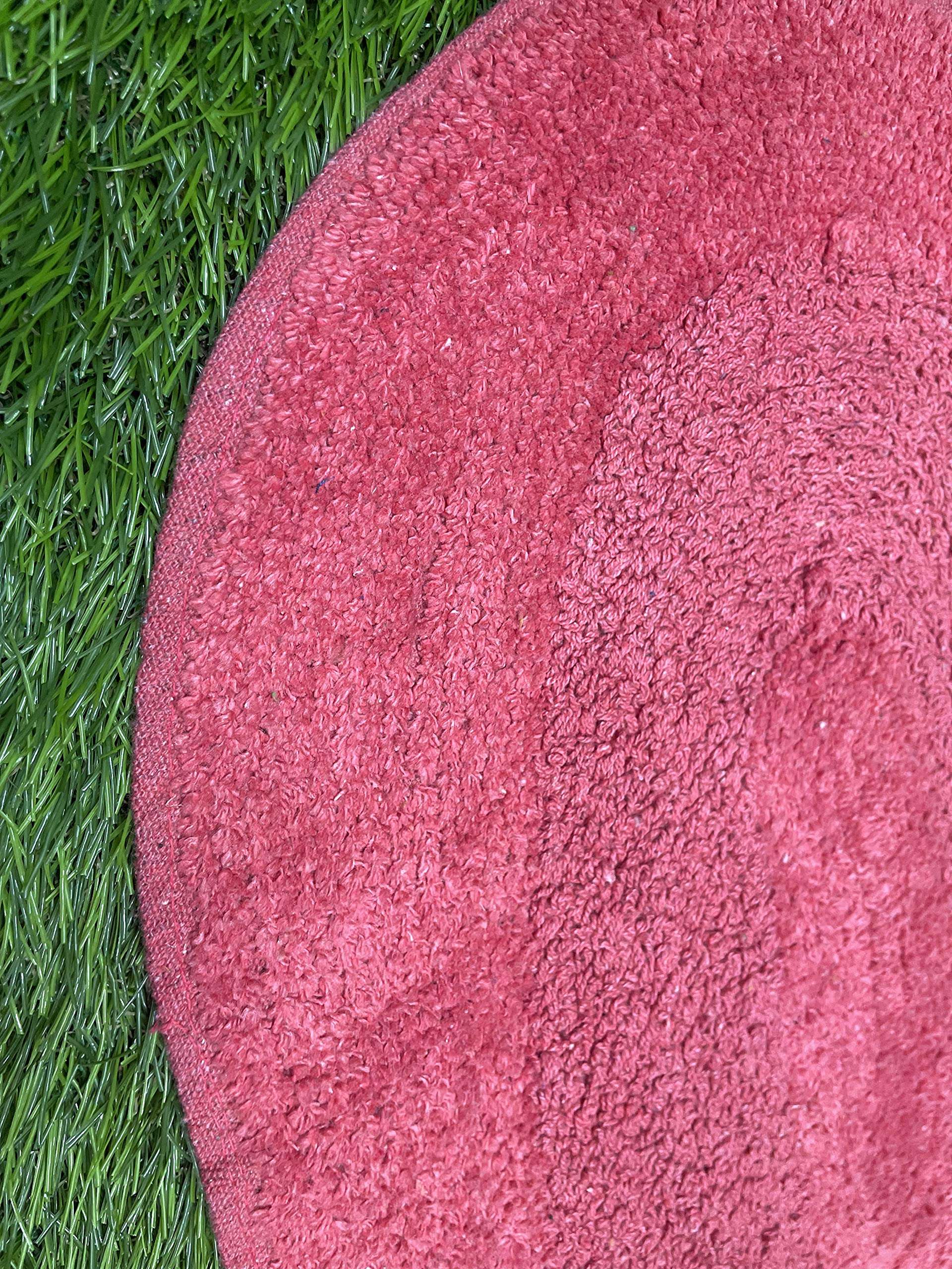 Reversible Cotton bathmat Both Sides uses Best for washroom RED ( Pack of 2) 2