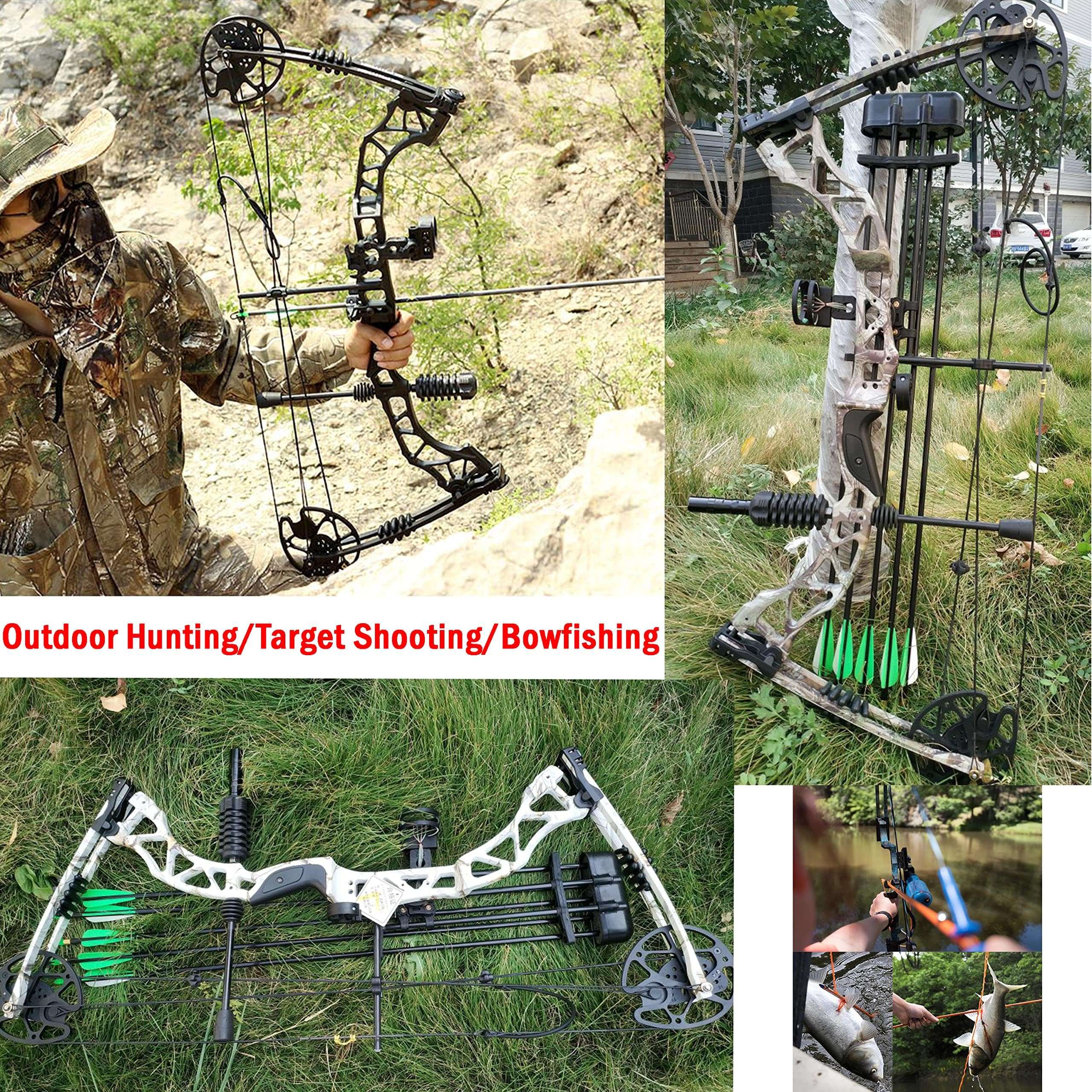 ZSHJGJR Compound Bow Kit,Hunting&Targeting,Compound Bow and Arrow Set,Draw Weight 35-70lbs Adjustable,Draw Length 16-30",up to IBO 320FPS,Package with Archery Hunting Accessories (Forest Camo) 6