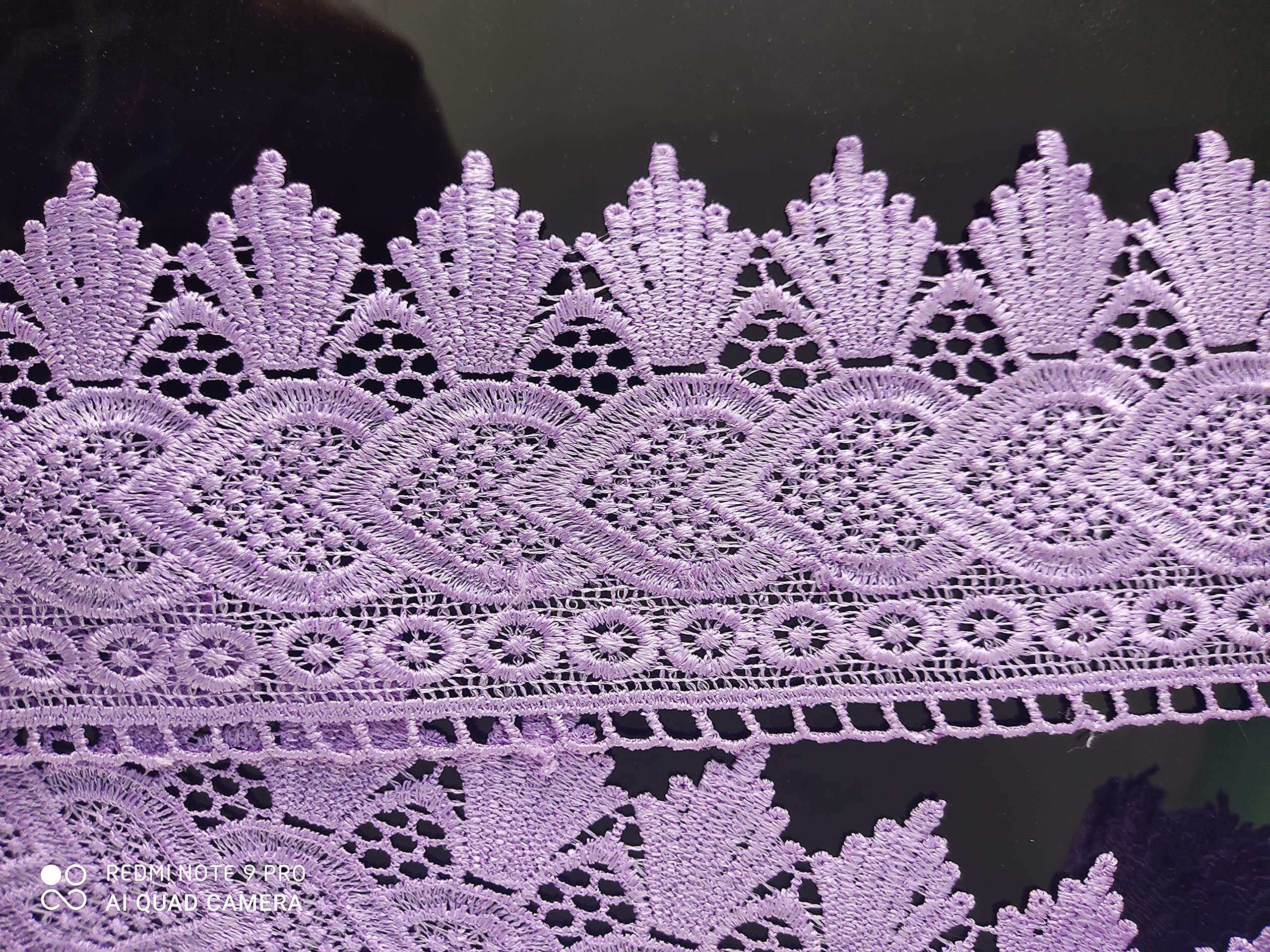 JoJo Creations Fabric laces for all types of fabrics (Light Purple 5 meters) 4