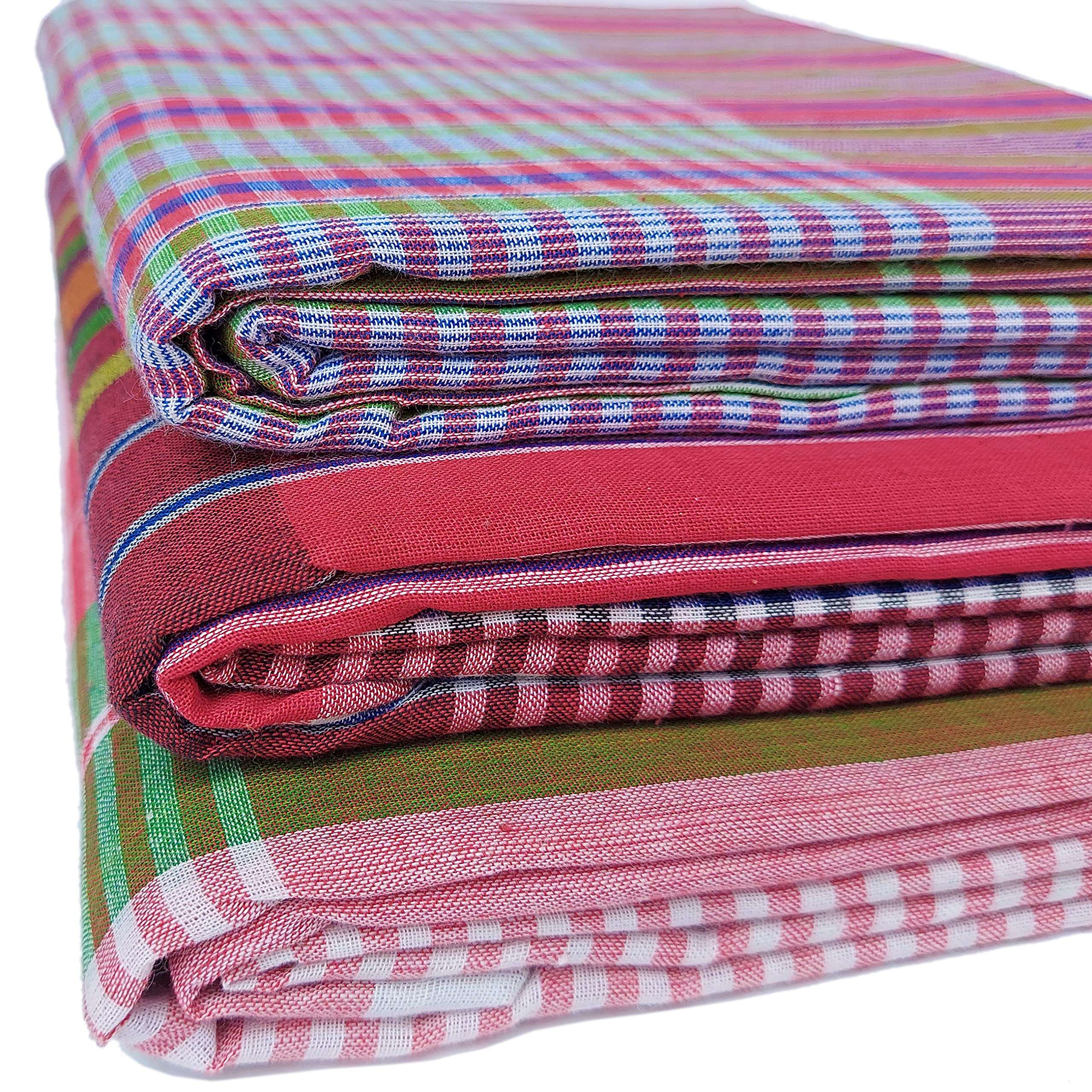 Bengal Trend Cotton Gamcha for Men and Women (Large XXXL, Multicolor) -Combo Set of 3 4