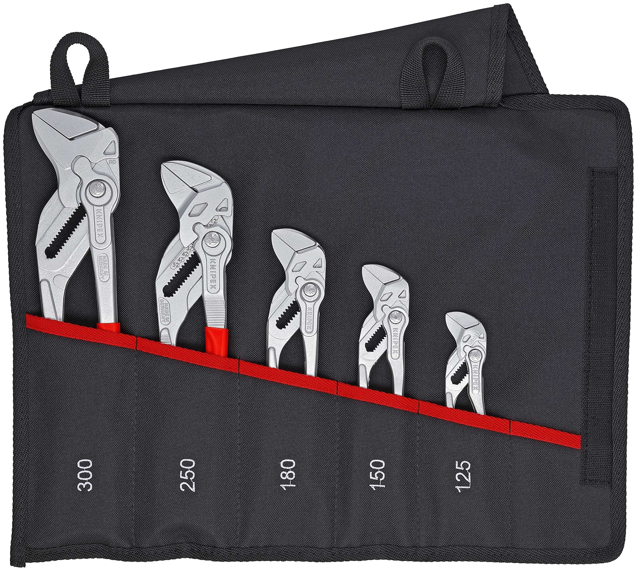 KNIPEX 5 Pc Pliers Wrench Set with RAPTOR Pliers (Red, 10") 3