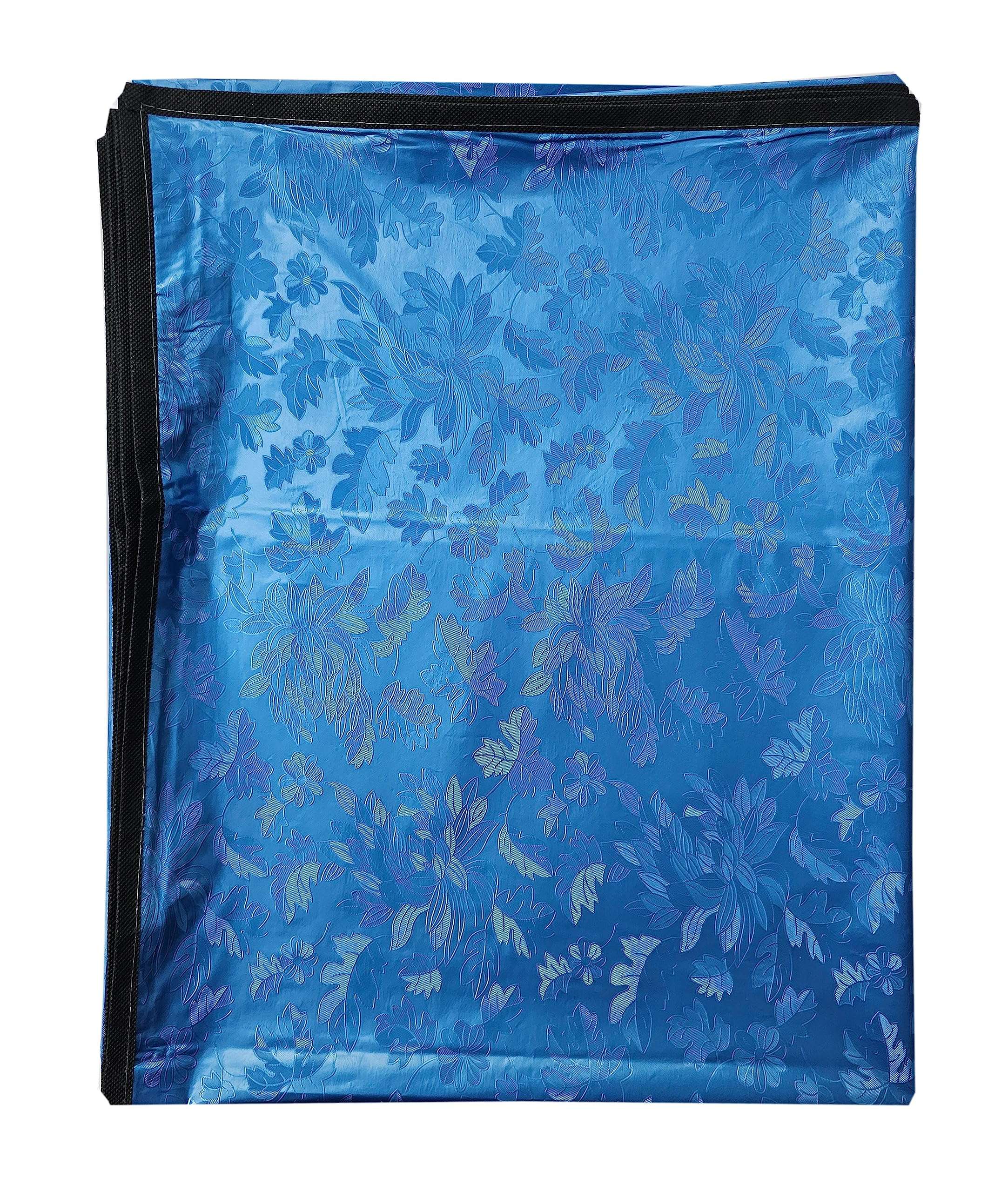 Baby Plastic Sheet/PVC Sheet for Kids/Rubber Sheet for Babies/Bed Wetting Protector (135 CM x 185 CM) (Blue Leaf) 6