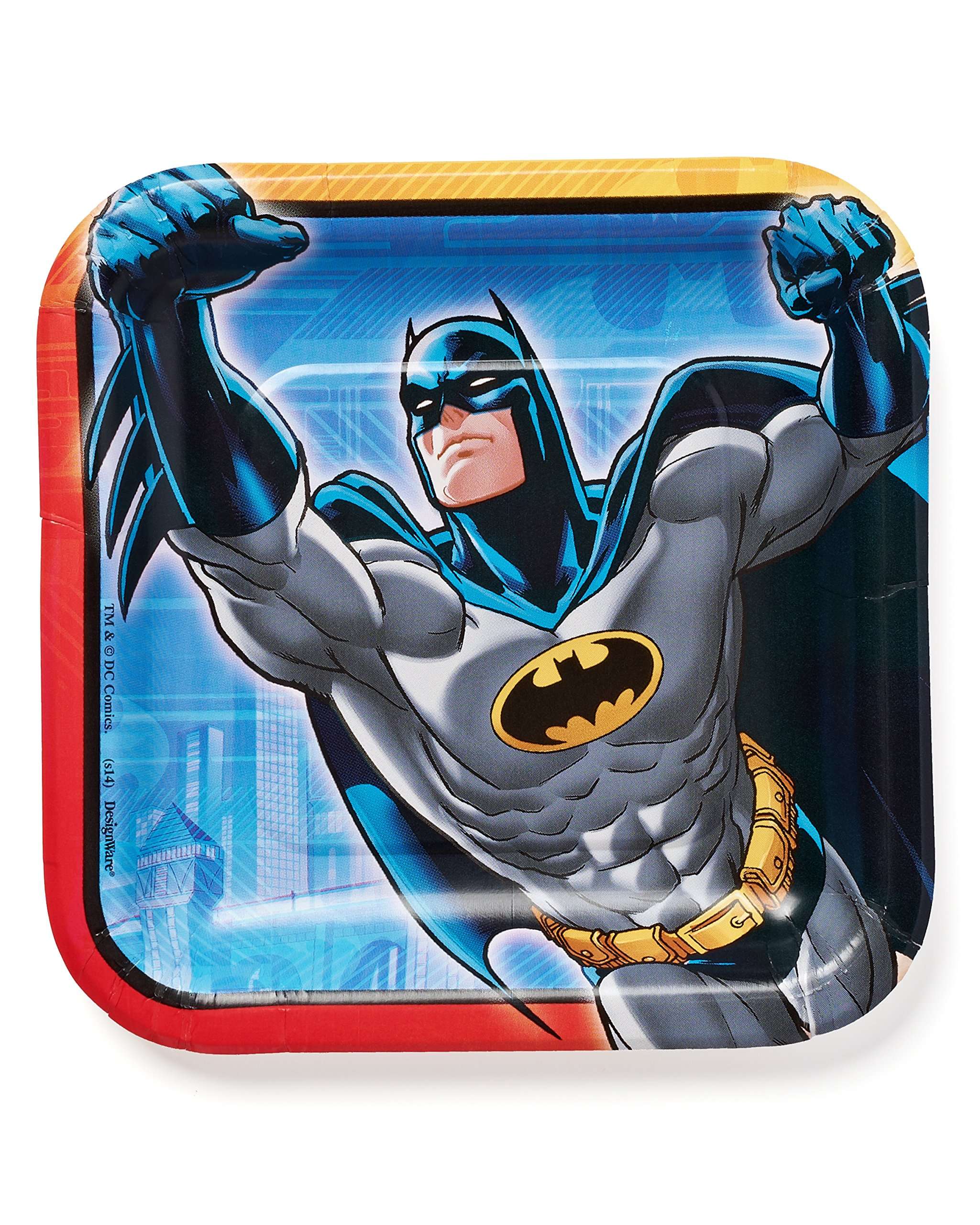 American Greetings Batman Party Supplies Disposable Paper Dessert Plates, Multicolor, 8-Count 1