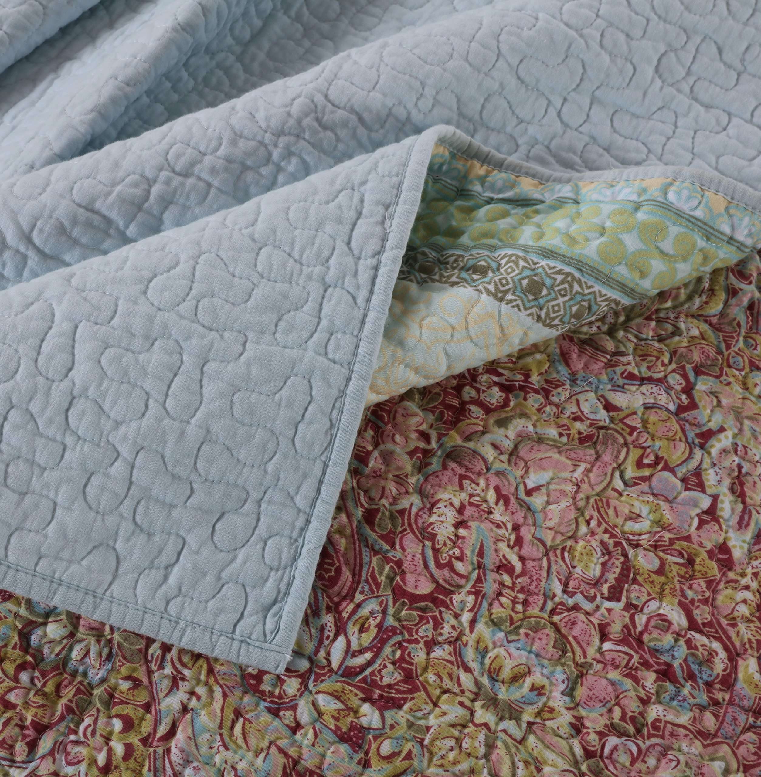 Barefoot Bungalow Palisades Pastel Bedspread Set, 3-Piece, King 4