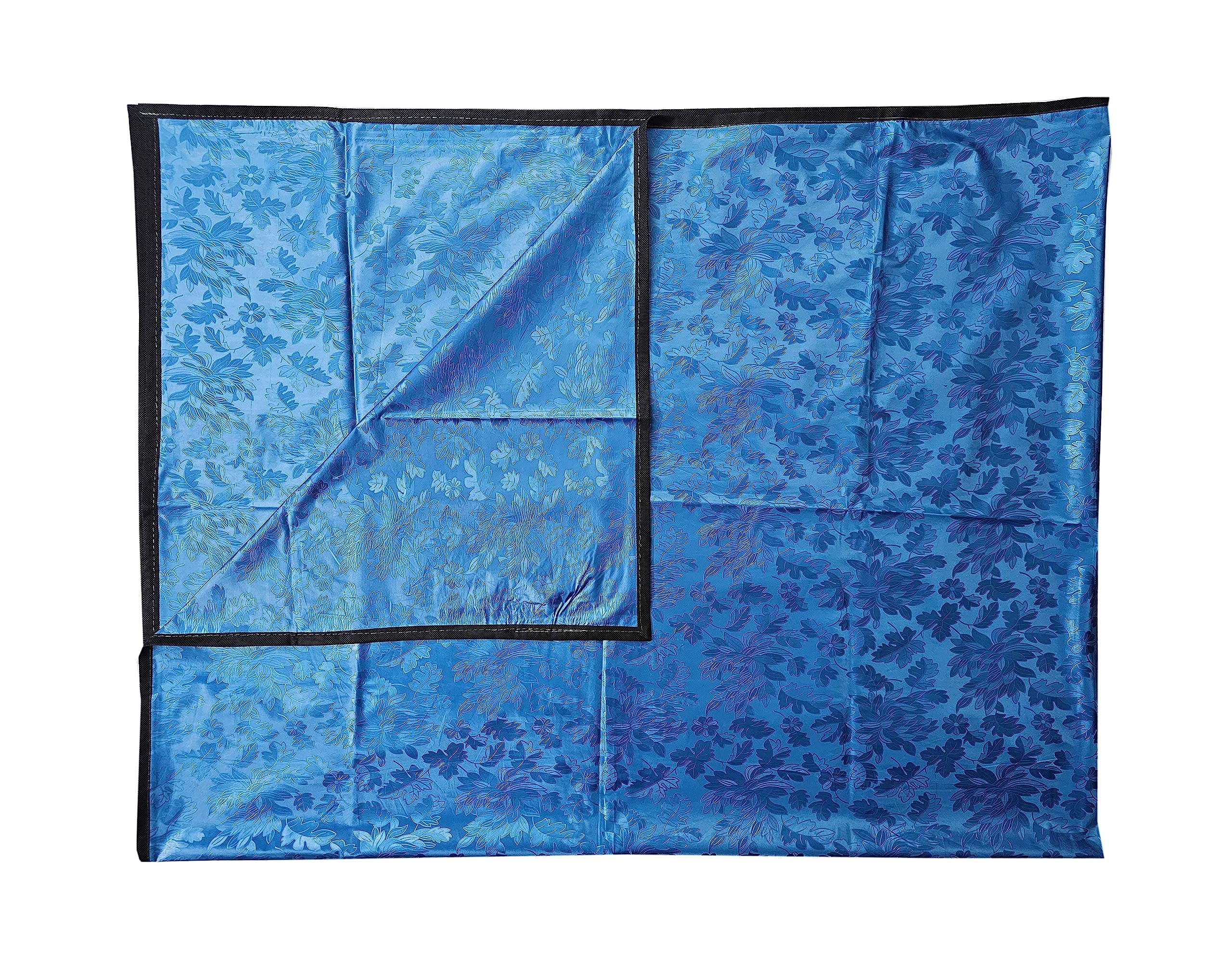 Baby Plastic Sheet/PVC Sheet for Kids/Rubber Sheet for Babies/Bed Wetting Protector (135 CM x 185 CM) (Blue Leaf) 4