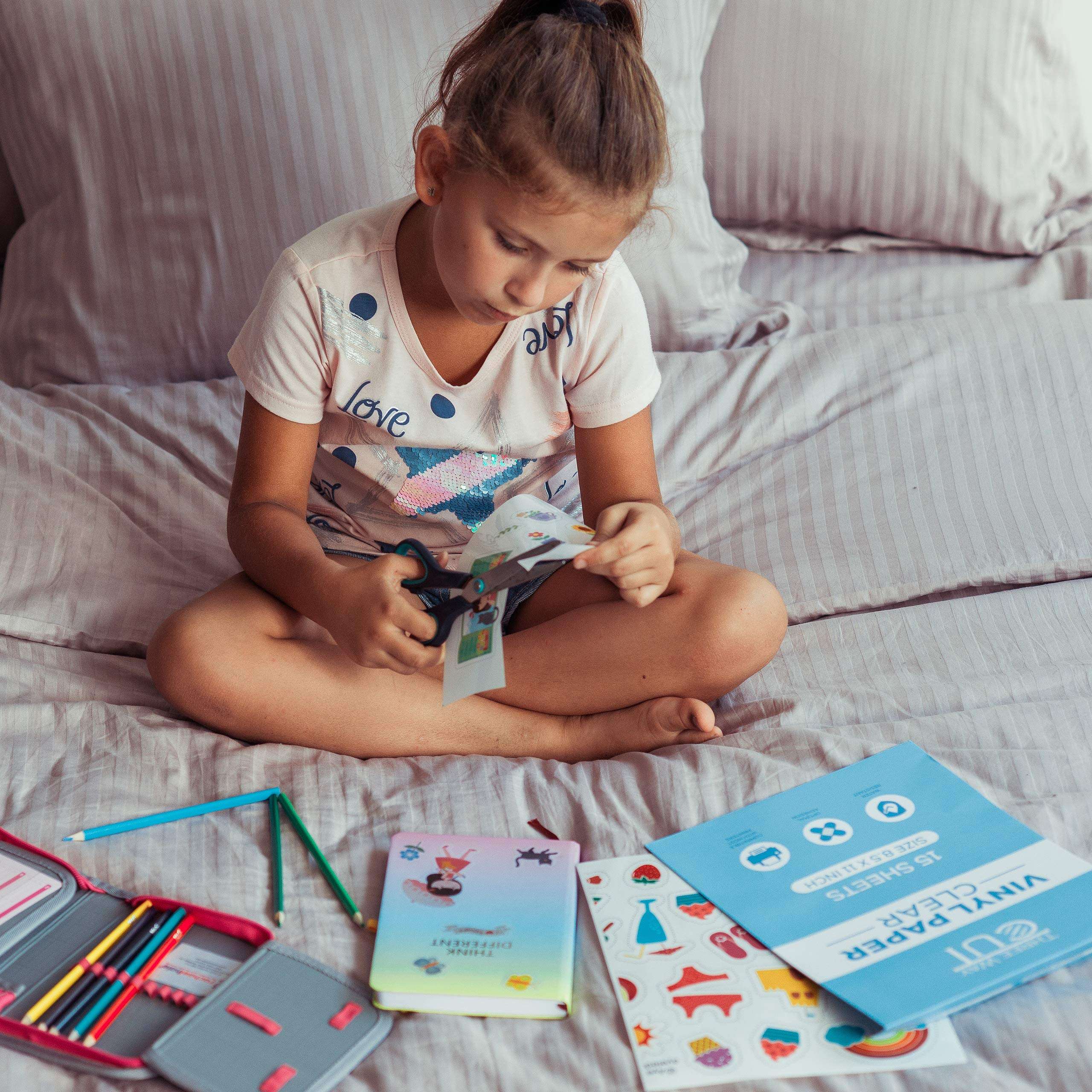 Printable Vinyl Sticker Paper Frosty Clear for Inkjet Printer 15 Sheets Transparent, Decal Paper Tear & Scratch Resistant Quick Ink Dry, Sticker Paper for Making Labels & Crafts 5