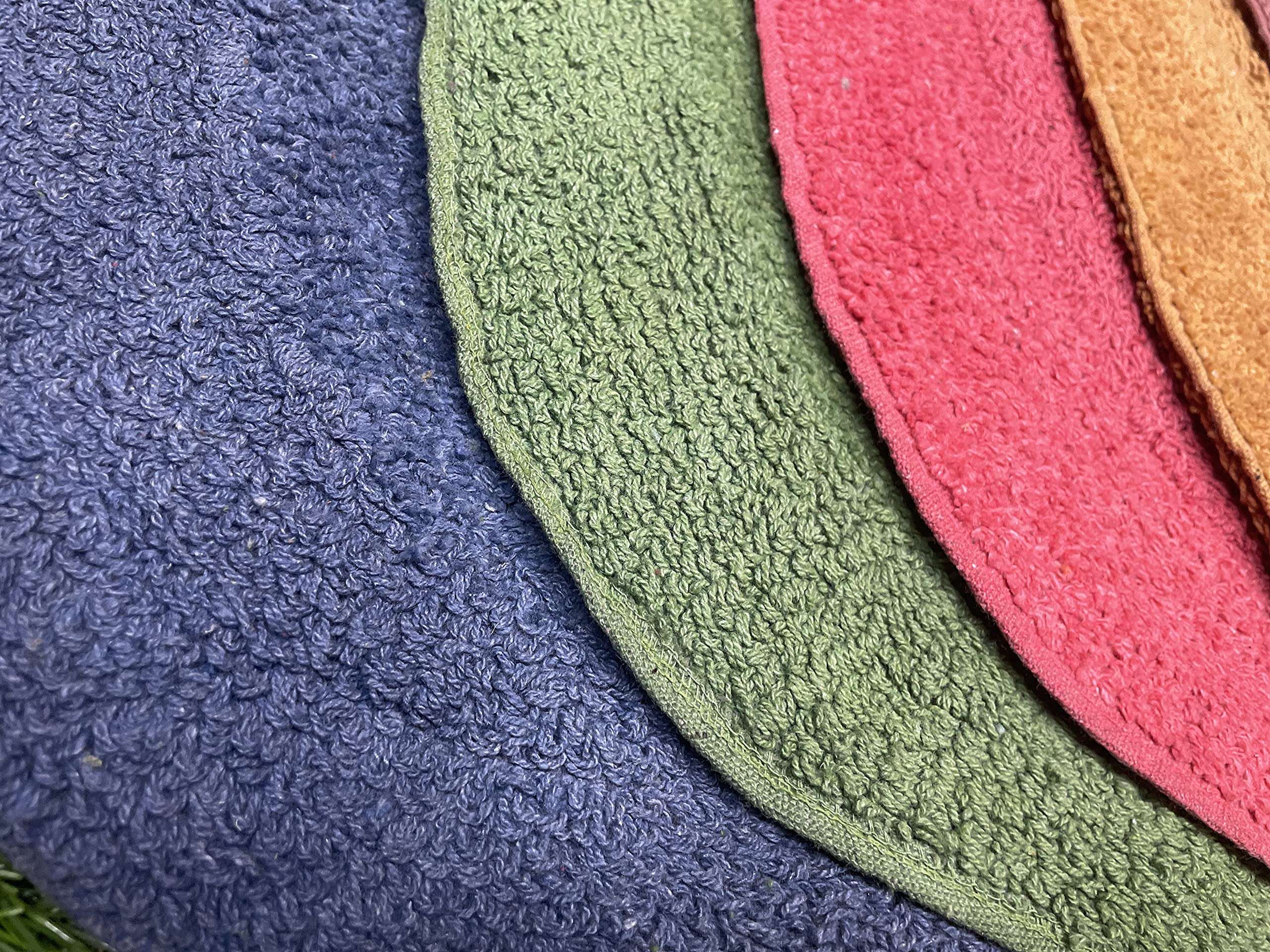 Reversible Cotton bathmat Both Sides uses Best for washroom Blue ( Pack of 4) 5