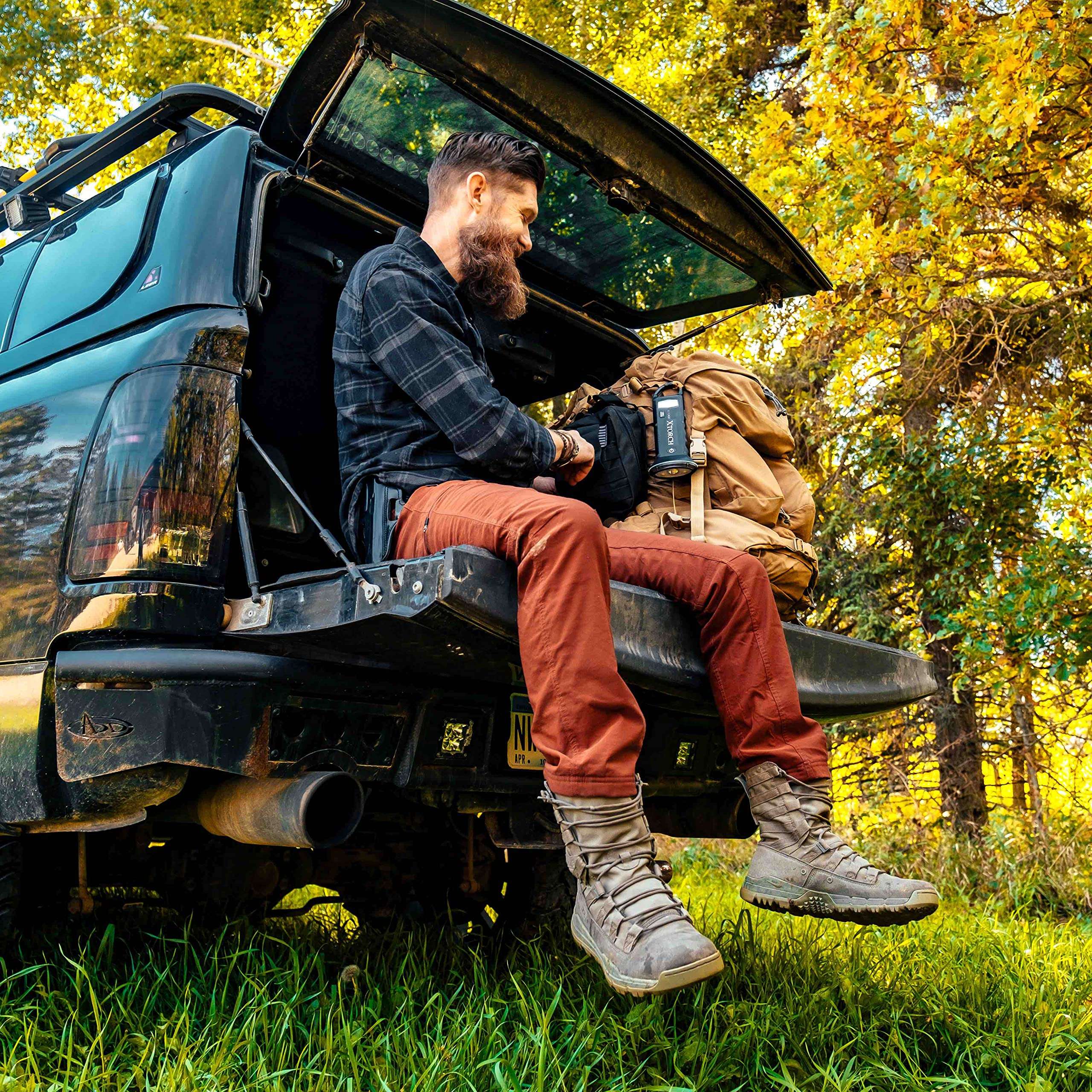 XTorch Led Rechargeable Flashlight, Portable Solar Charger - Camping Lantern Flashlight, Solar Lantern for Power Outages - Hiking Accessories, Emergency Flashlight 3