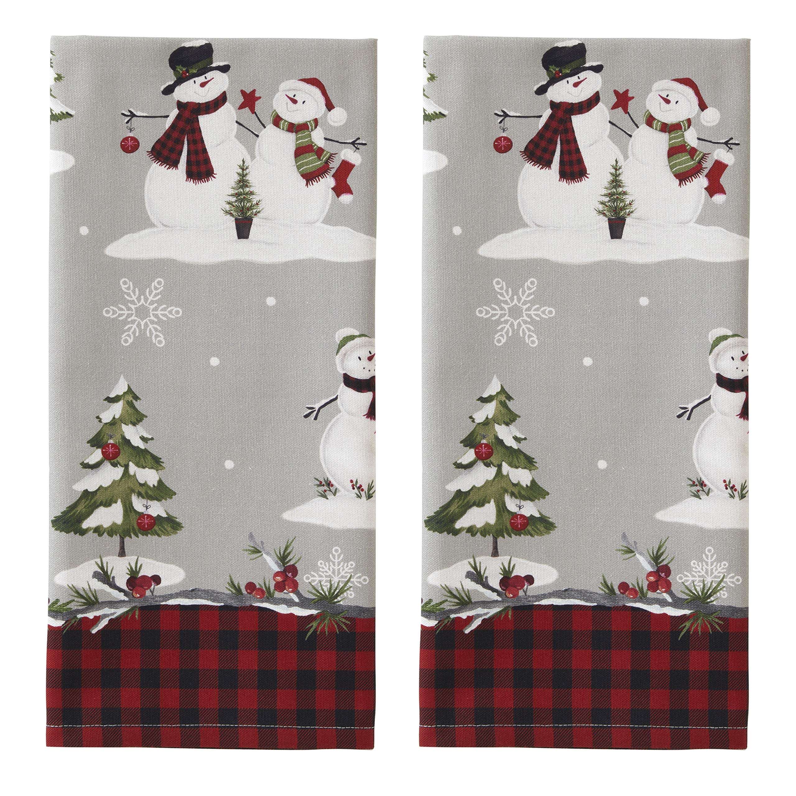 SKL HOME by Saturday Knight Ltd. Woodland Winter Dish Towel Set, 18x28, Gray 1