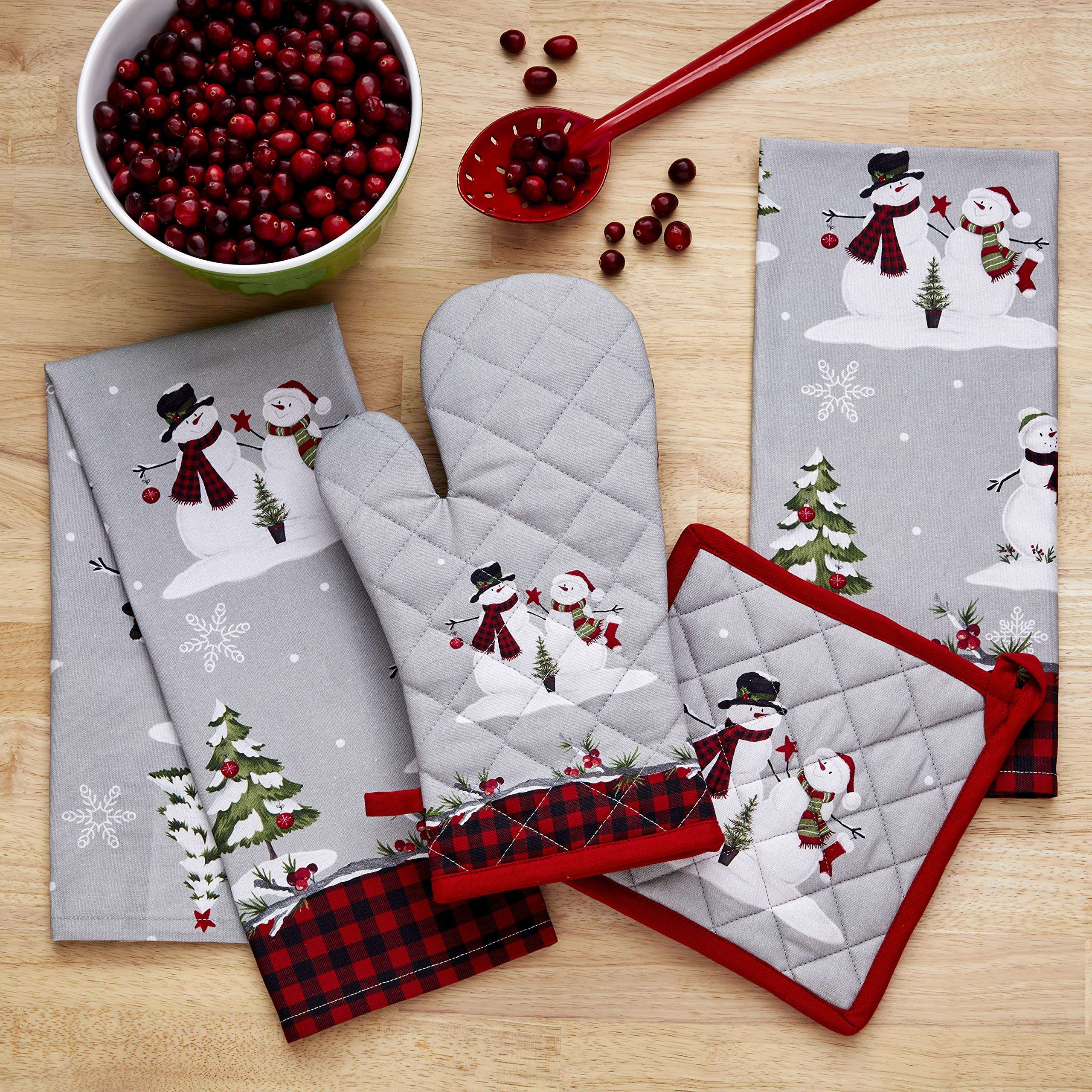 SKL HOME by Saturday Knight Ltd. Woodland Winter Dish Towel Set, 18x28, Gray 5