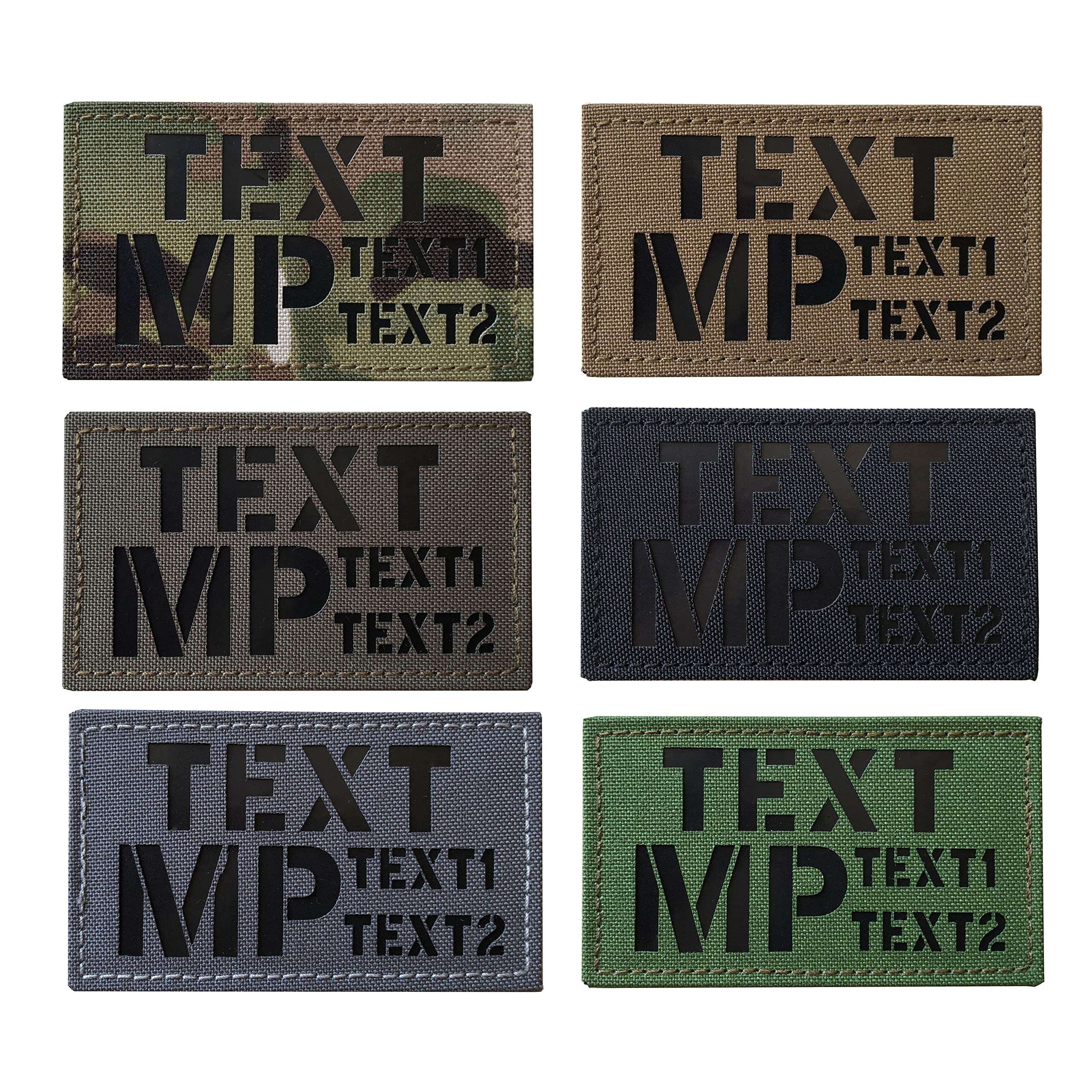 SUVIYA Custom 3.5x2 Inch Infrared IR Military Police Patch Blood Type callsign Patch US American IR Flag Patch(MP) 2